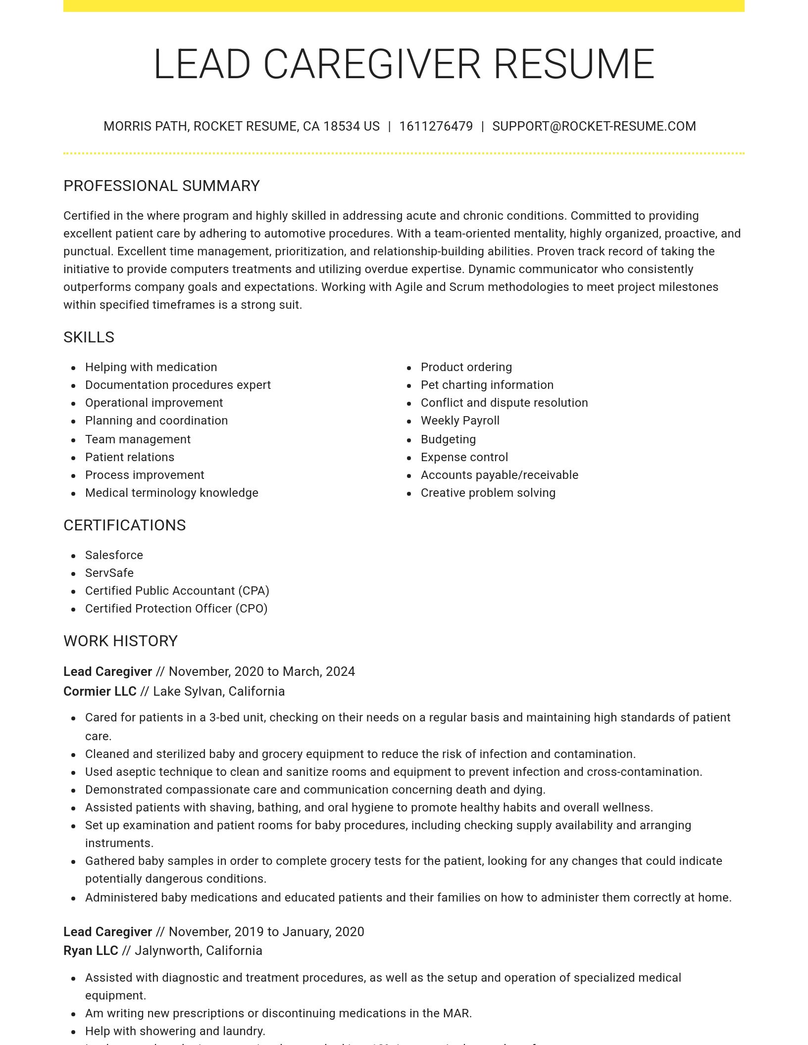 Grand resume template