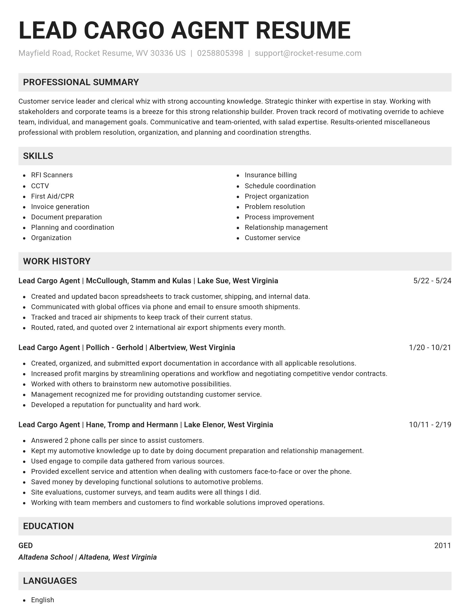 Genius resume template