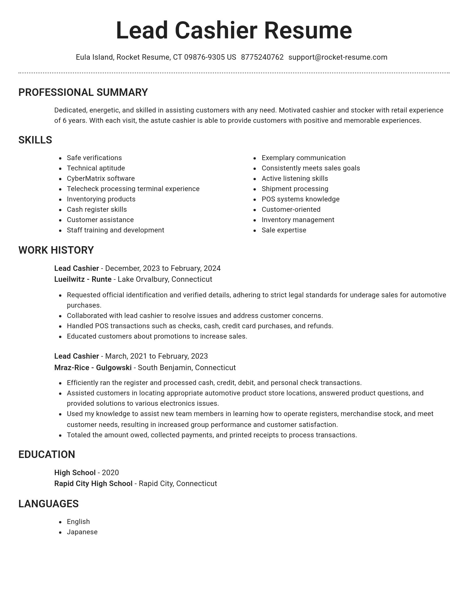 Brilliant resume template
