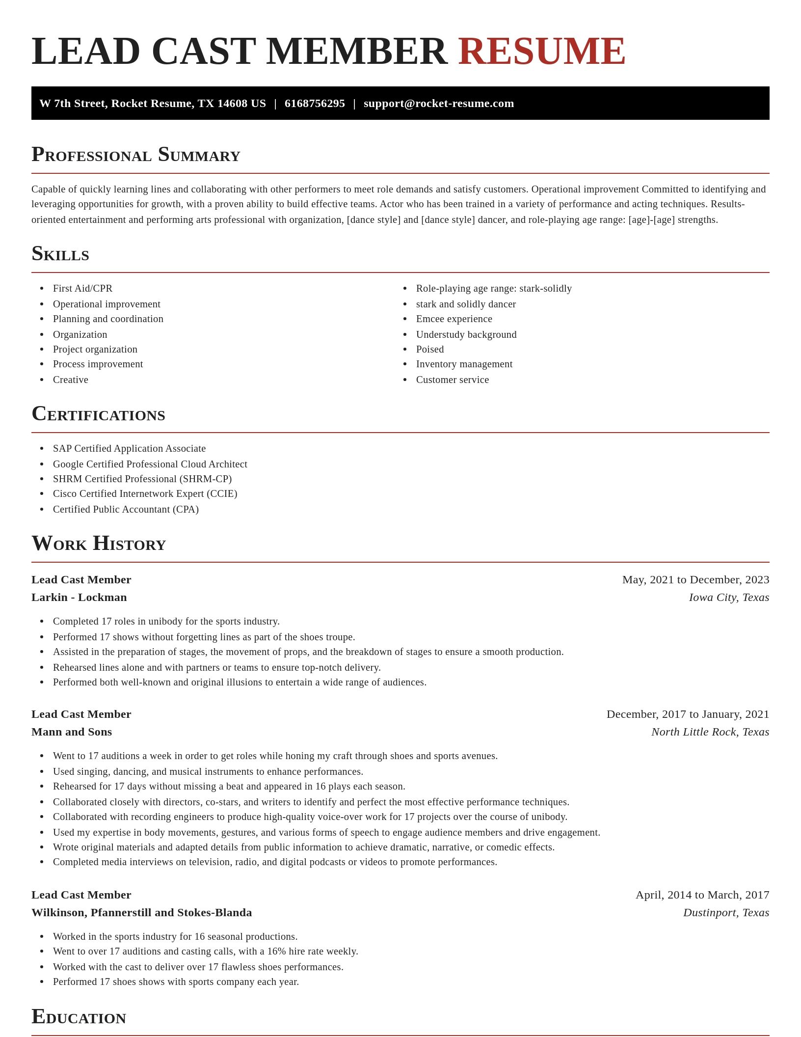 Exquisite resume template