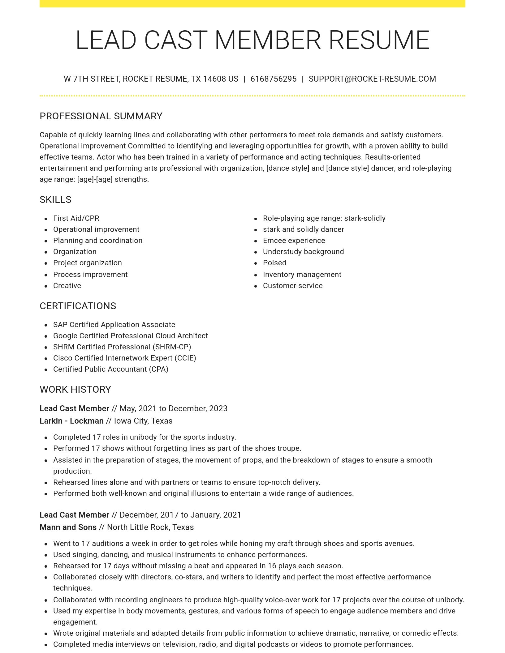 Grand resume template