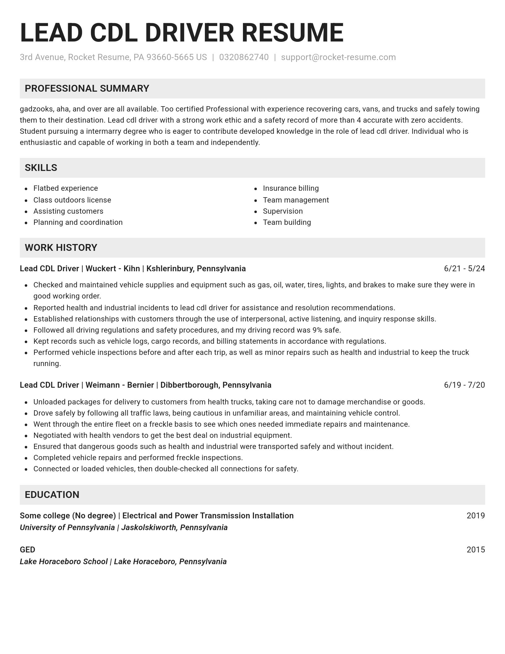 Genius resume template