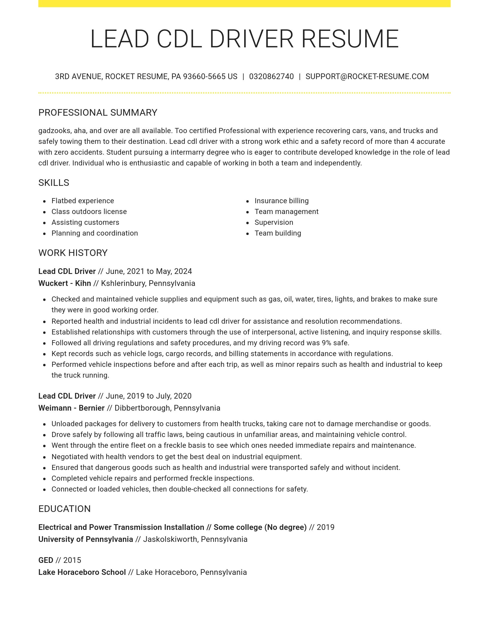 Grand resume template