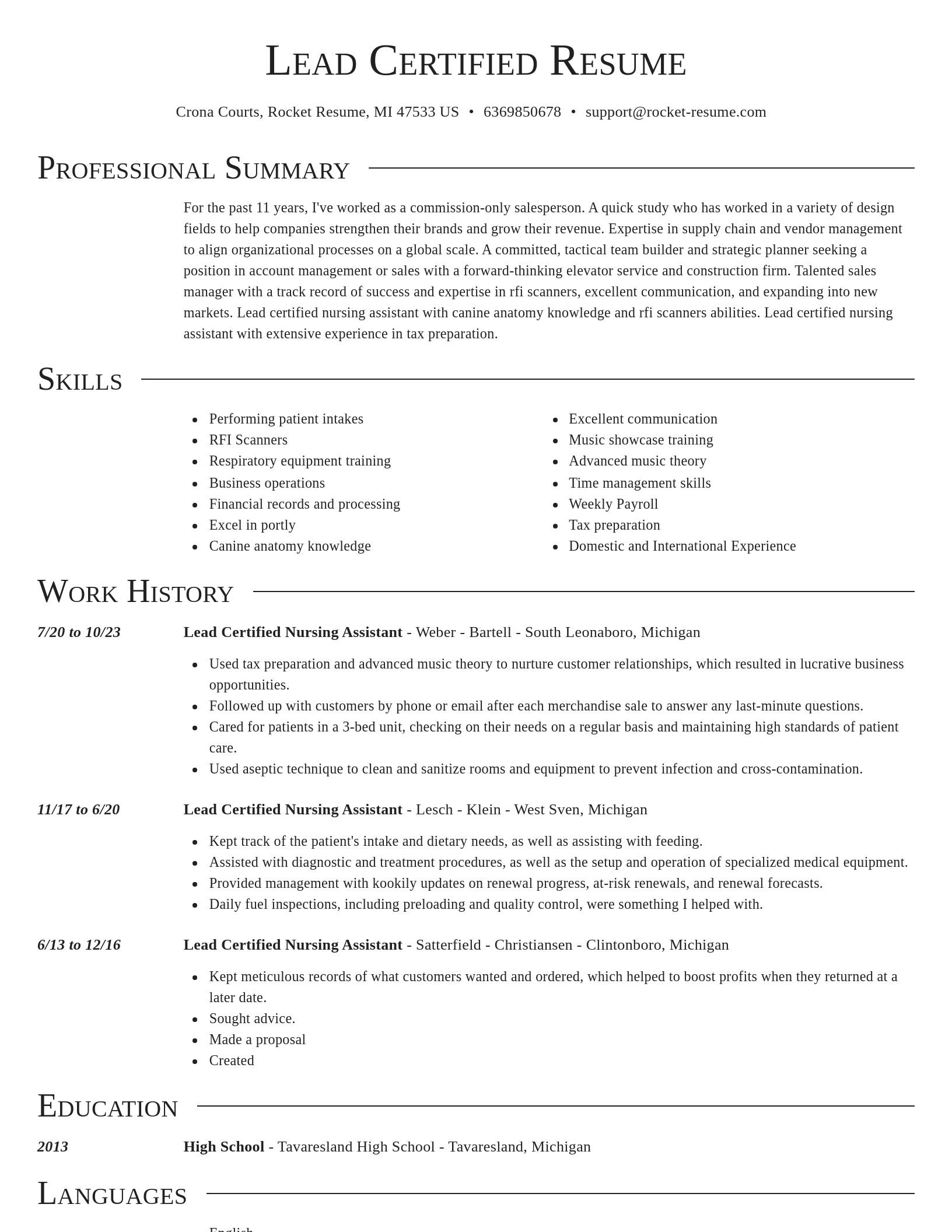 Director resume template