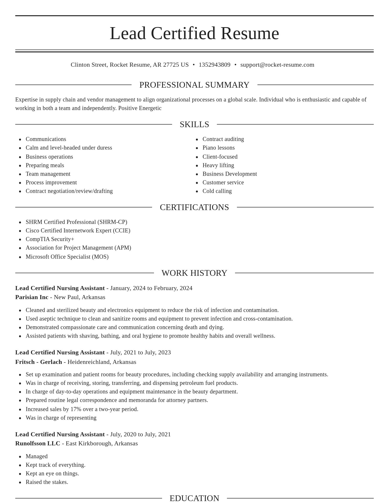 Elegant resume template