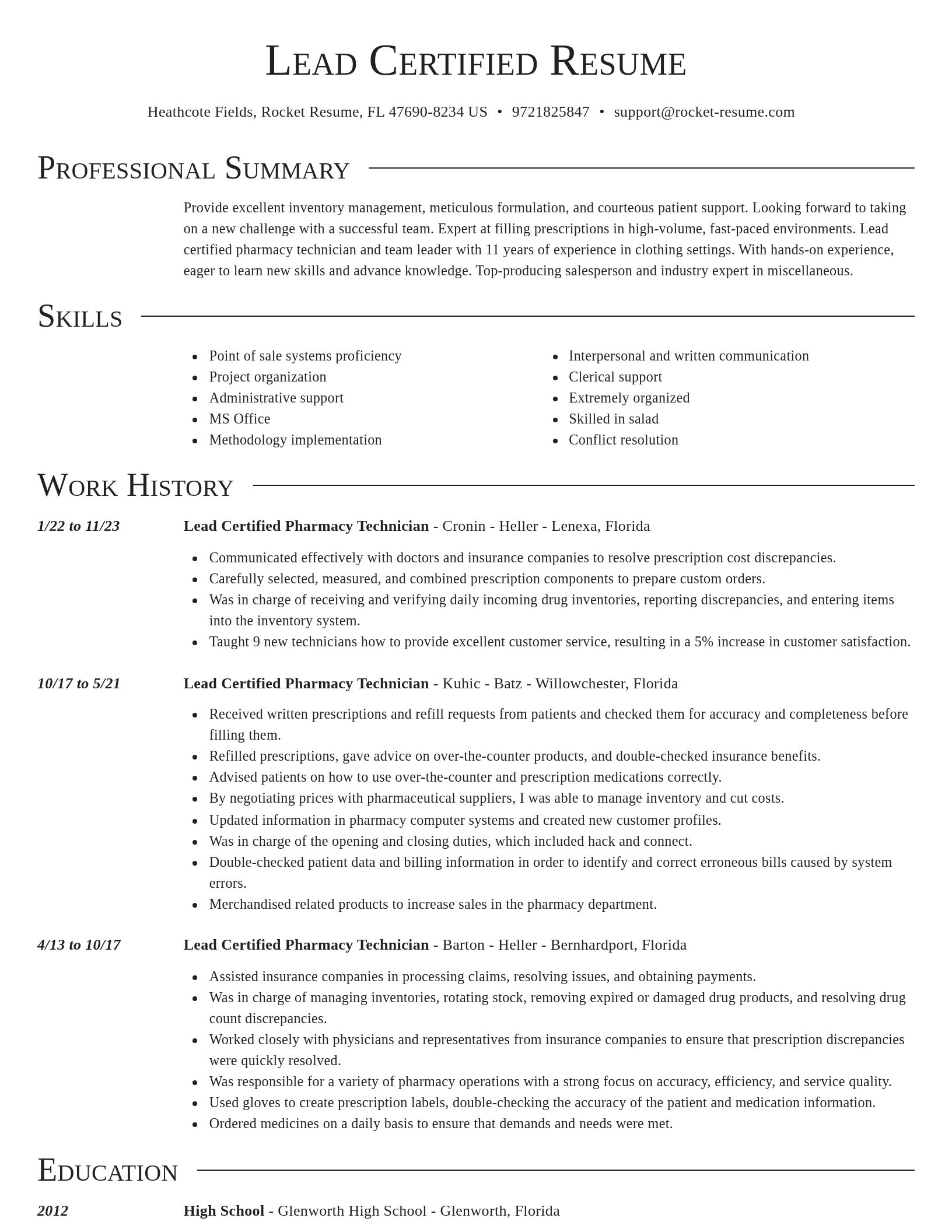 Director resume template