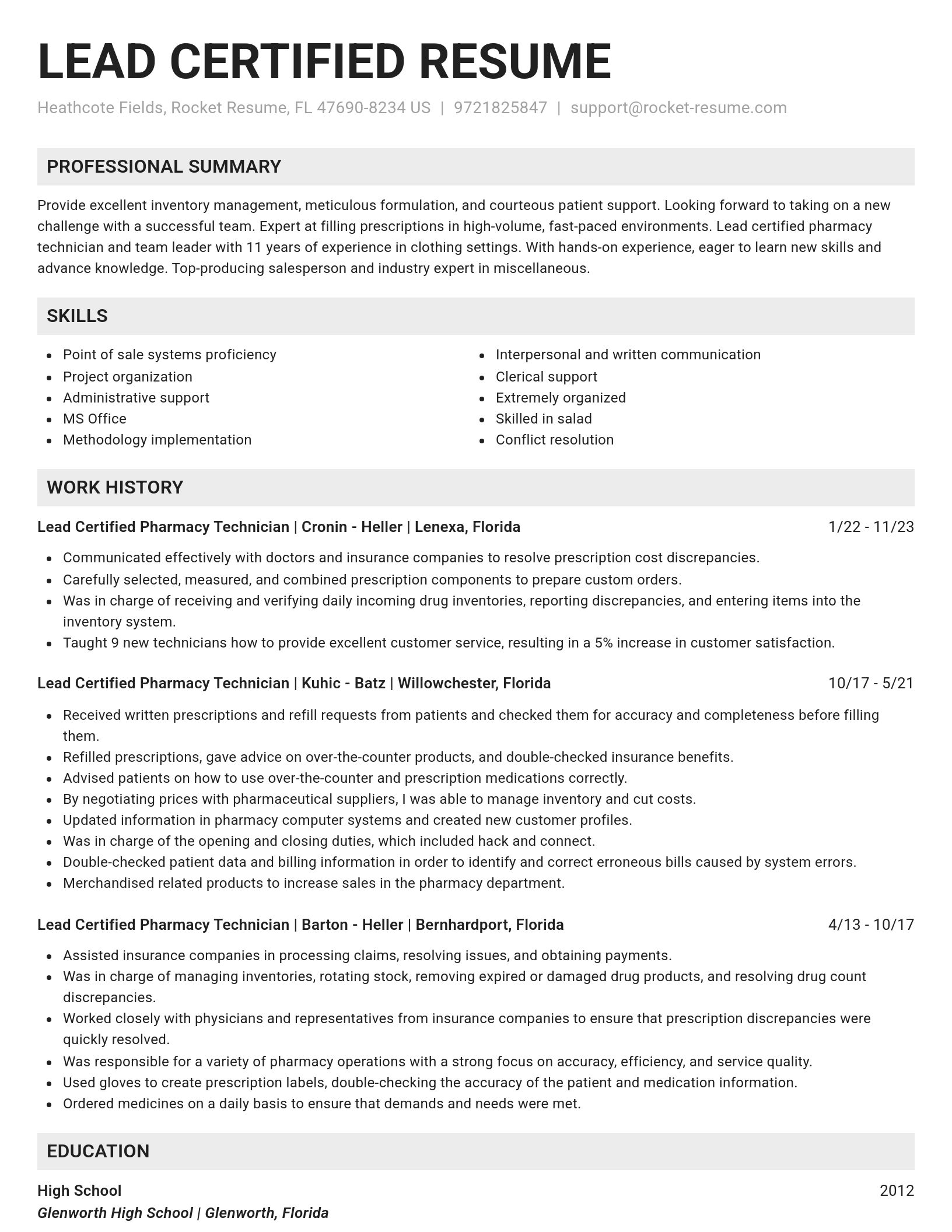 Genius resume template