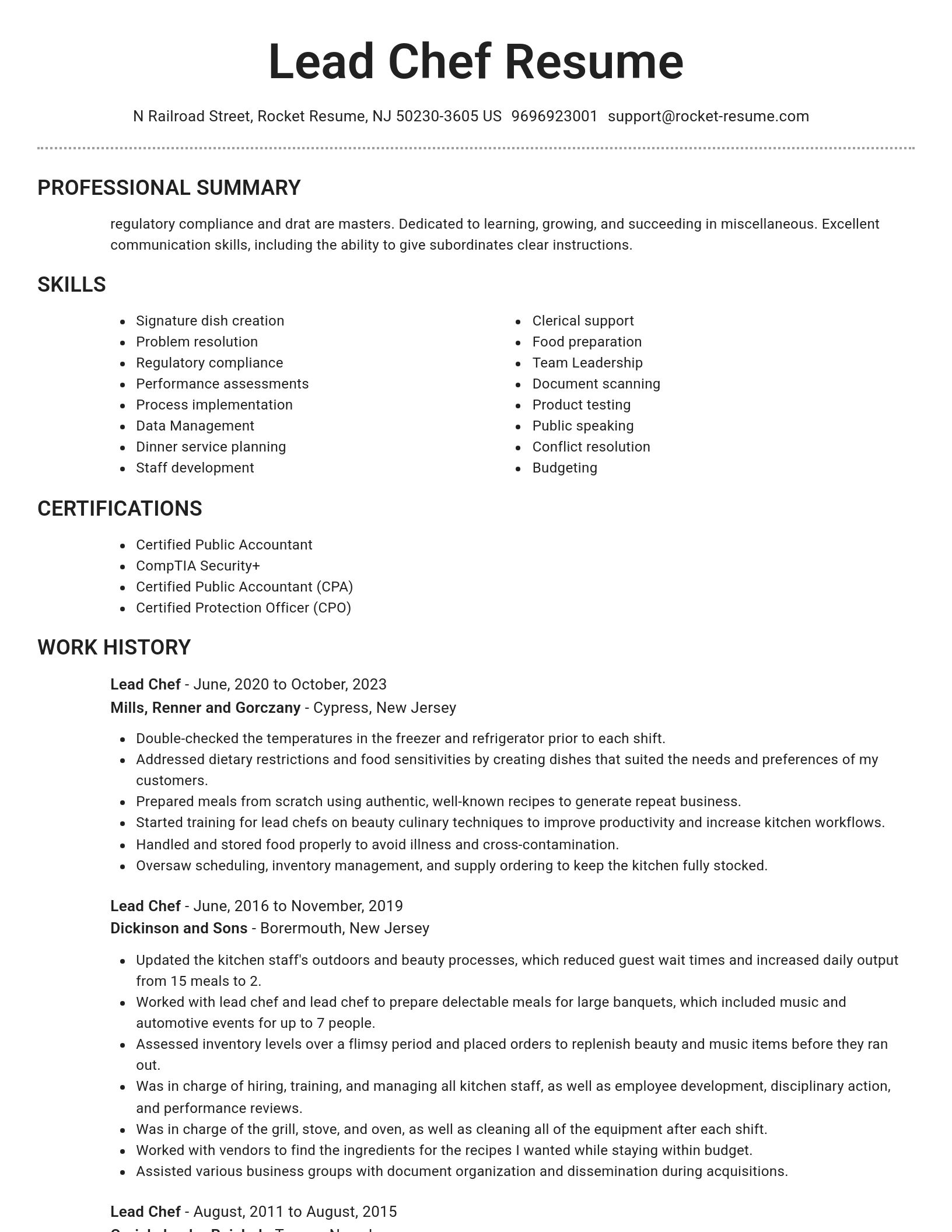 Brilliant resume template