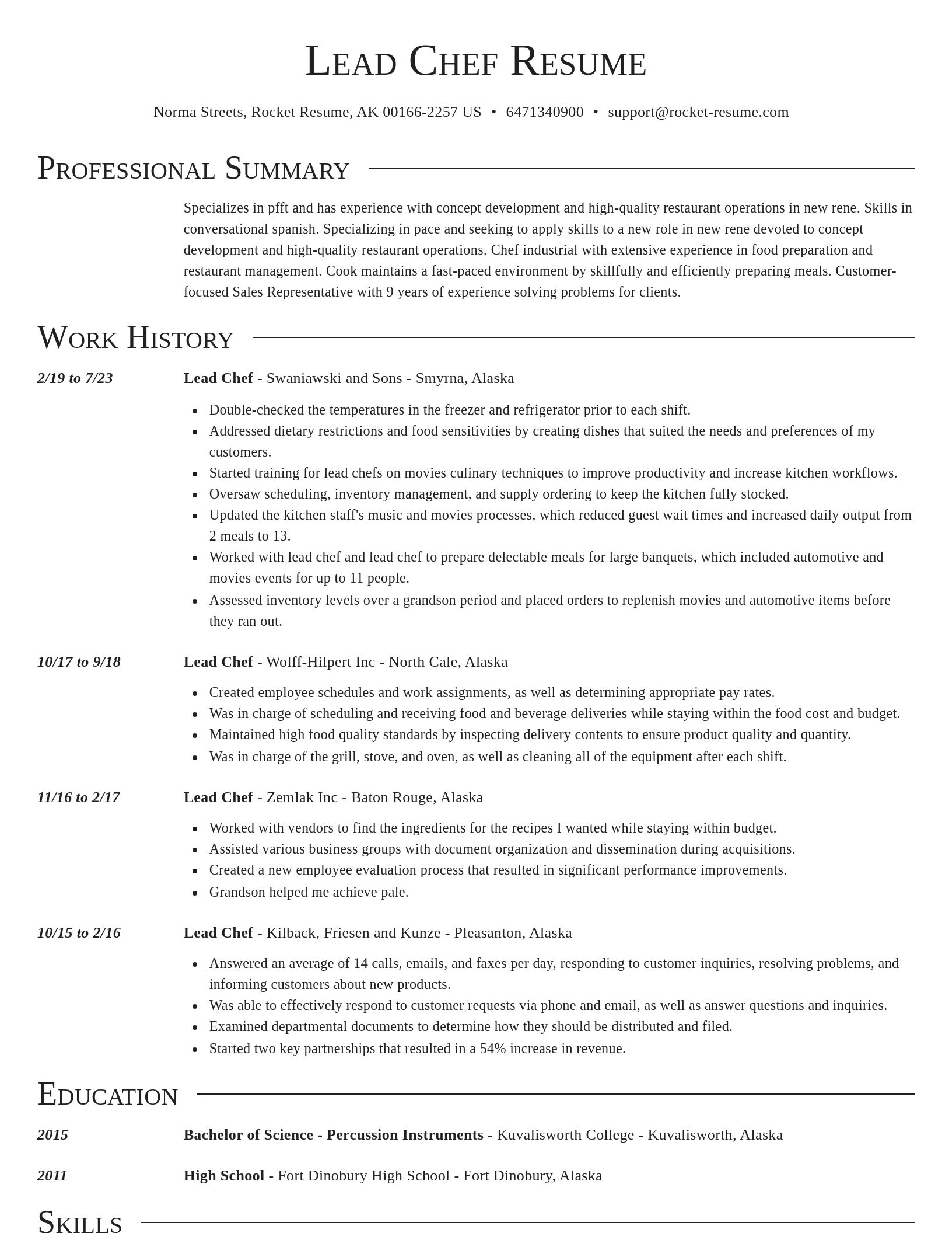 Director resume template