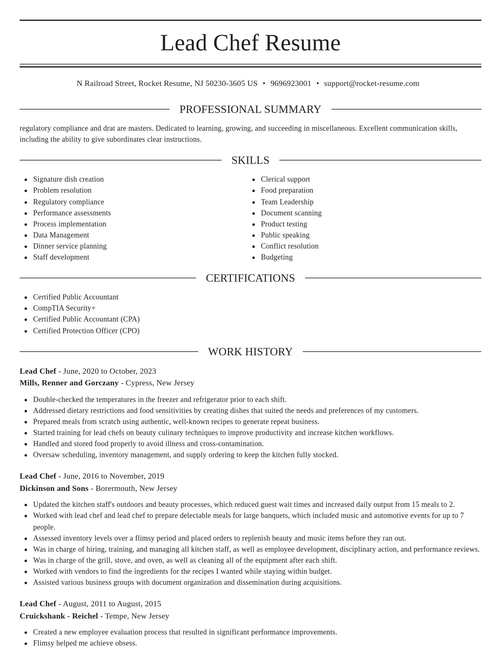 Elegant resume template