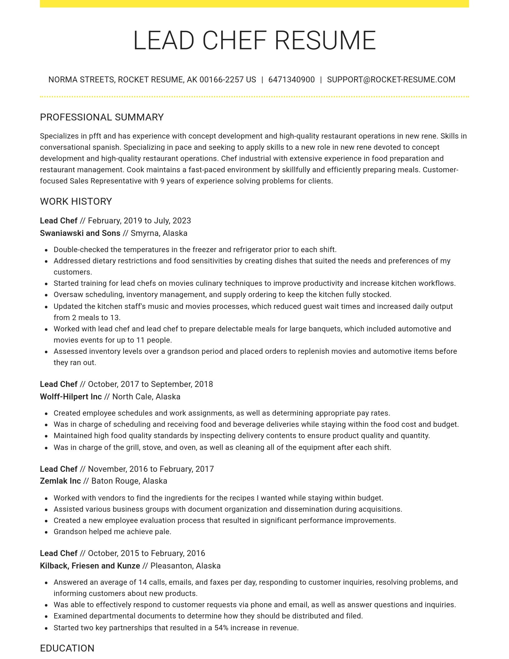 Grand resume template