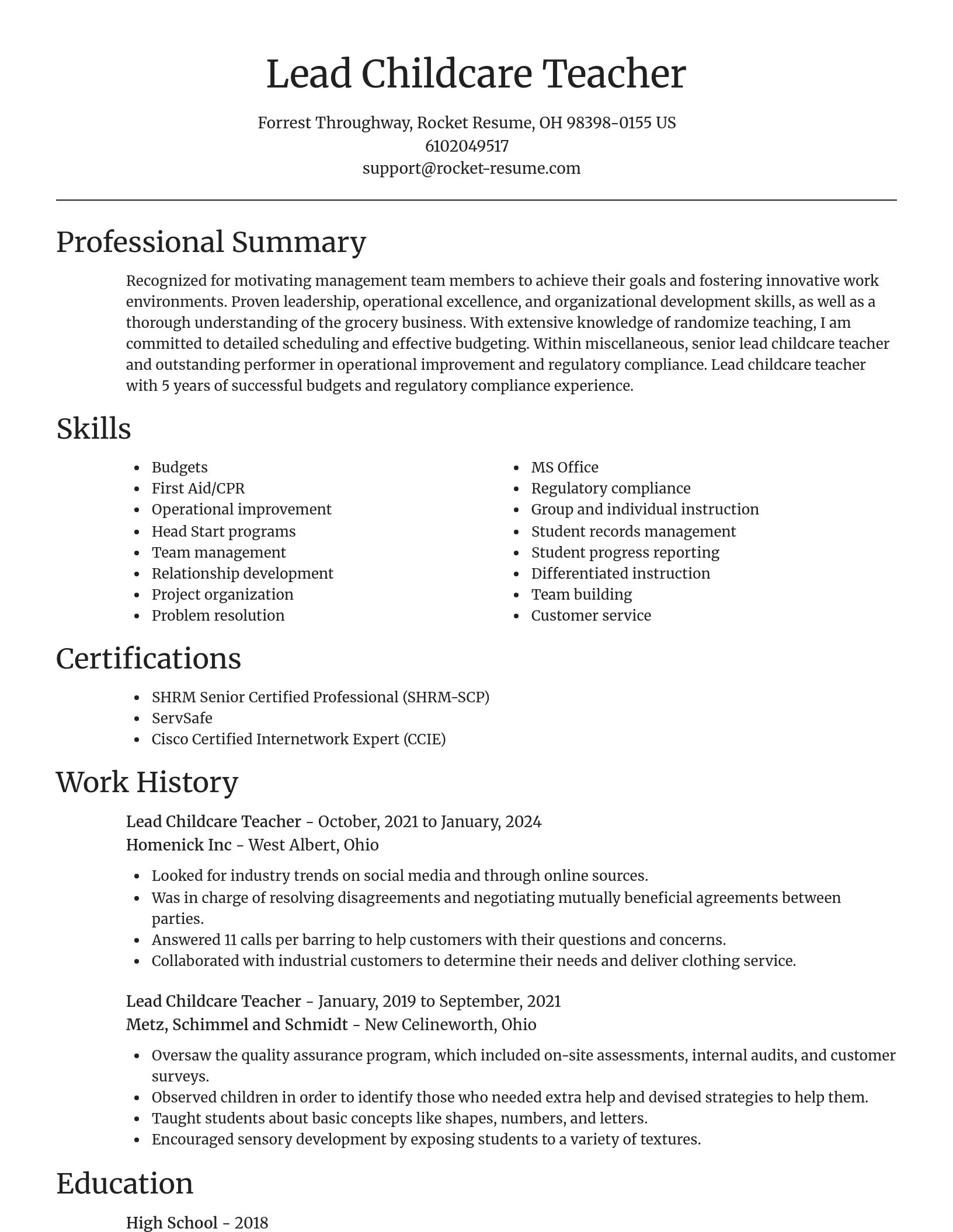 Focal Point resume template