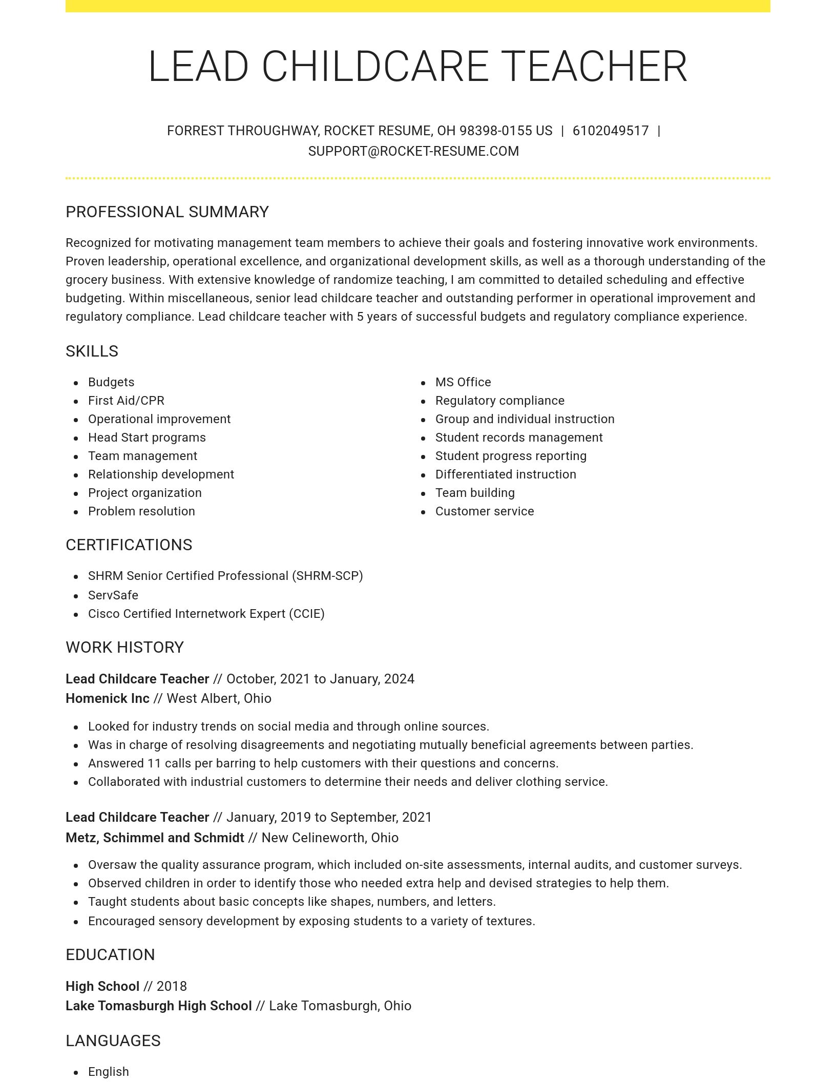 Grand resume template