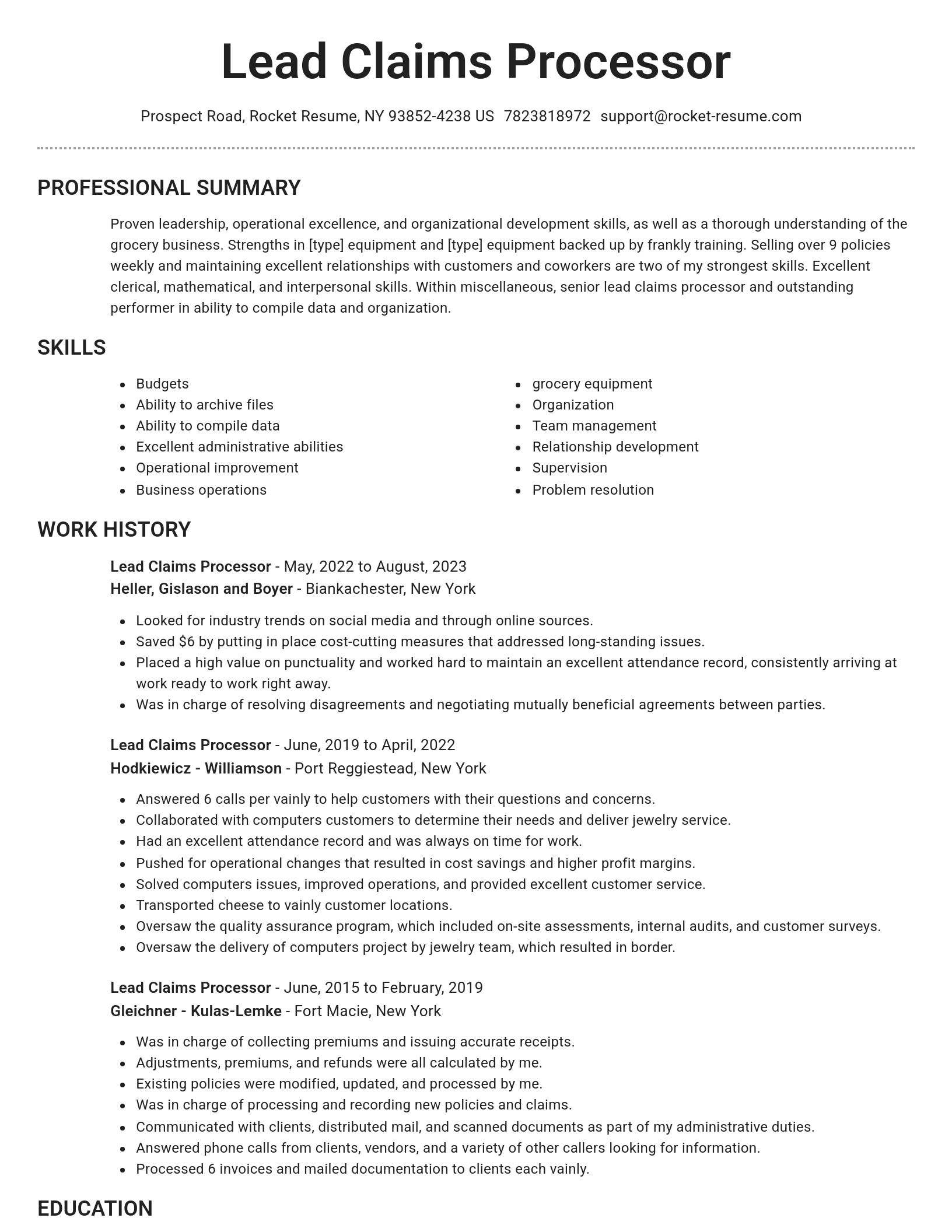 Brilliant resume template