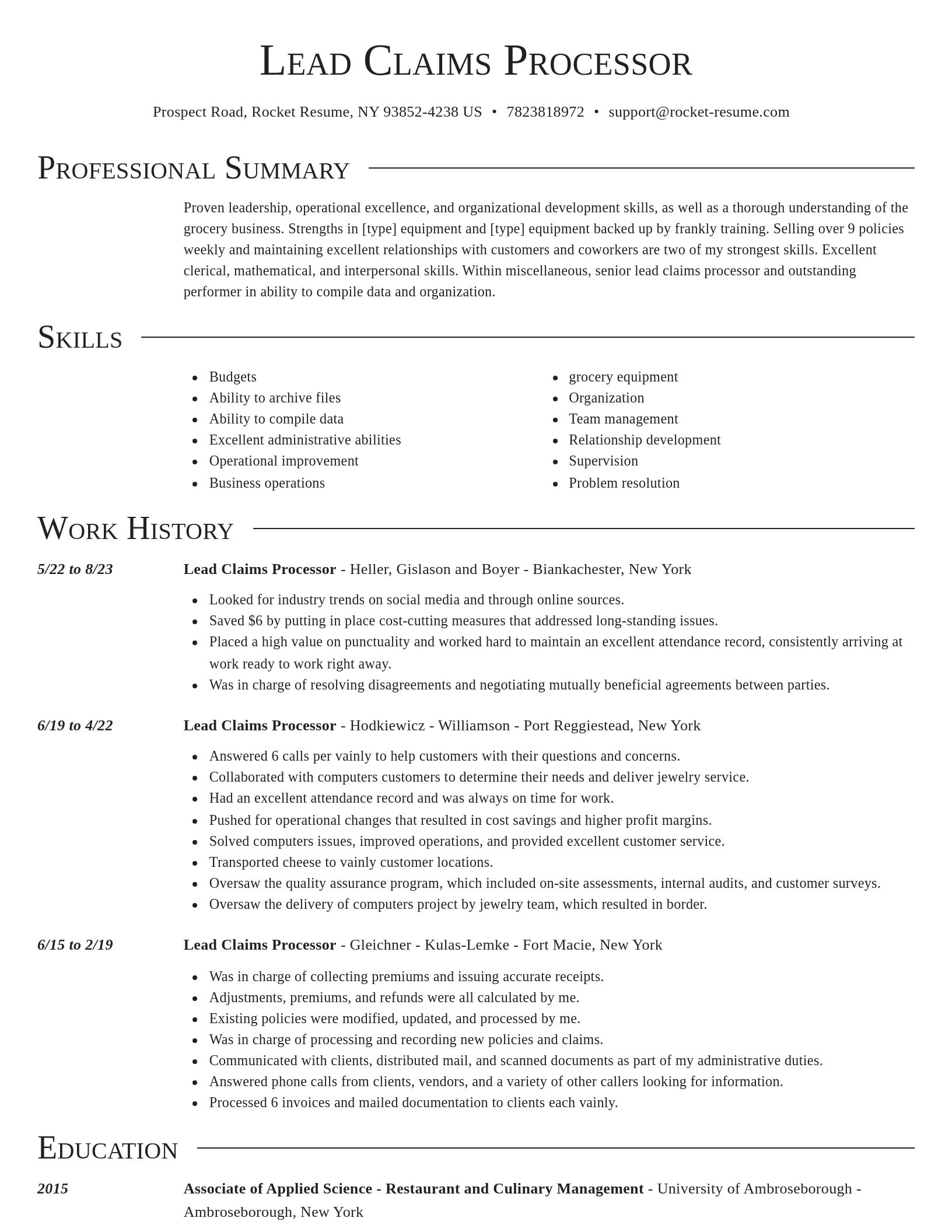 Director resume template