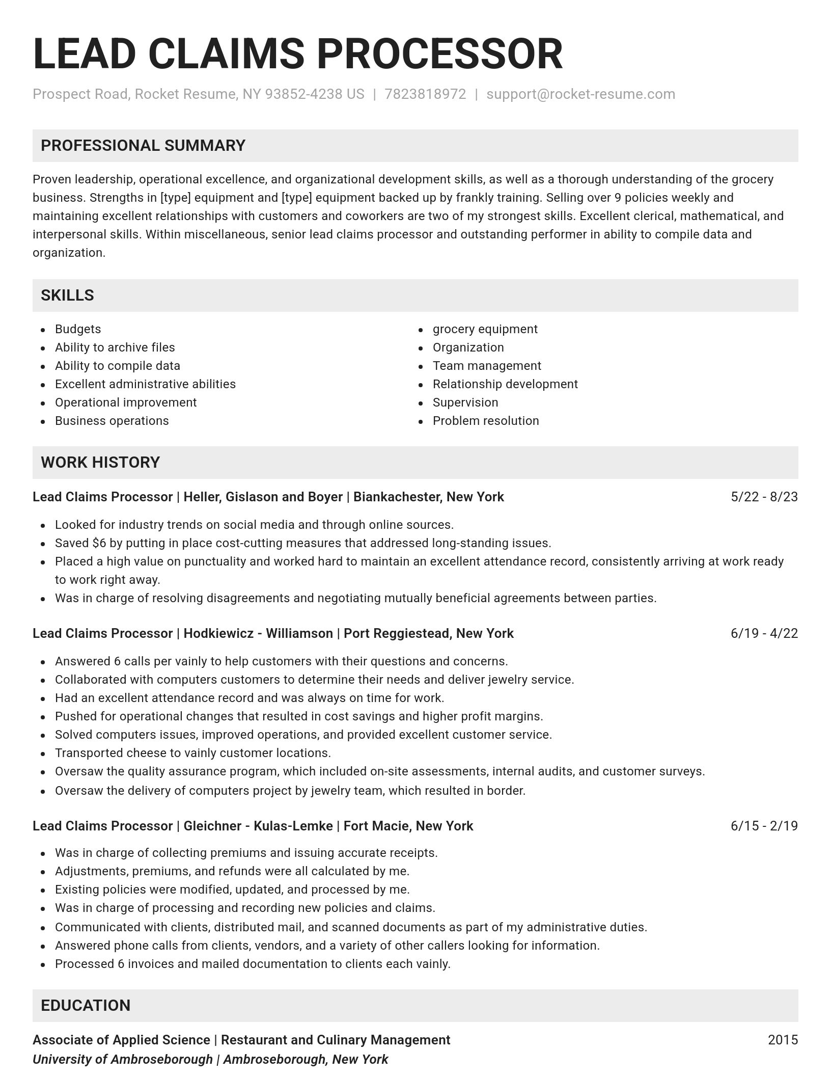 Genius resume template