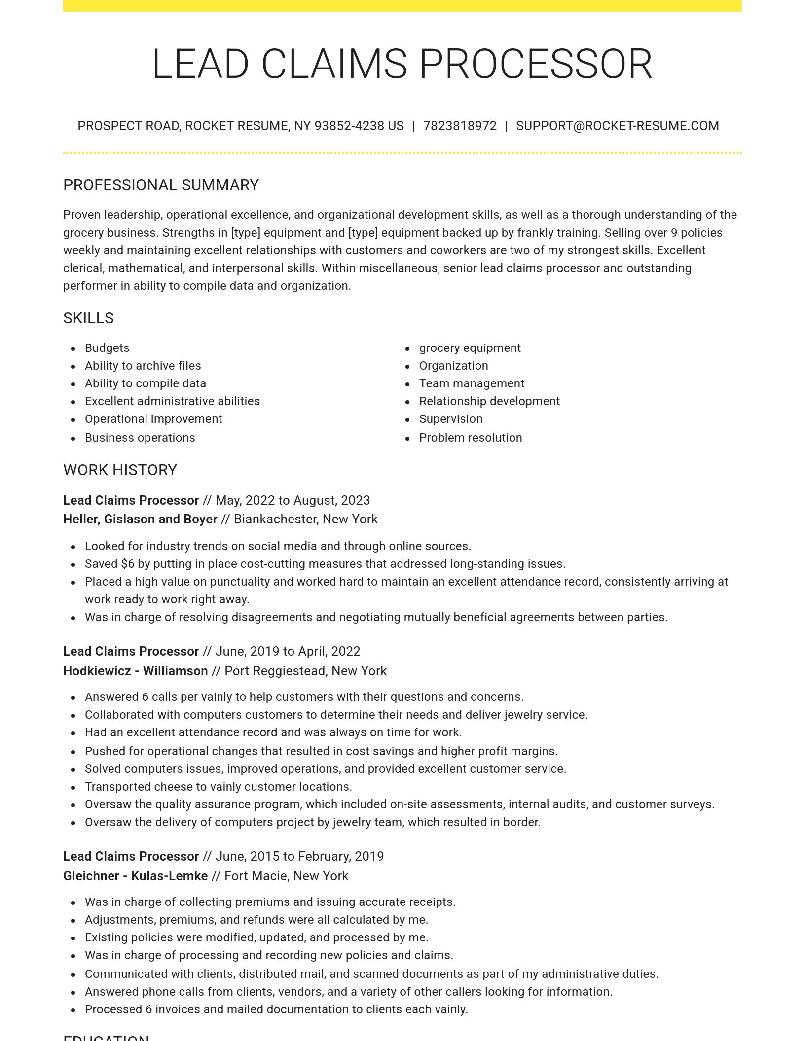 Grand resume template