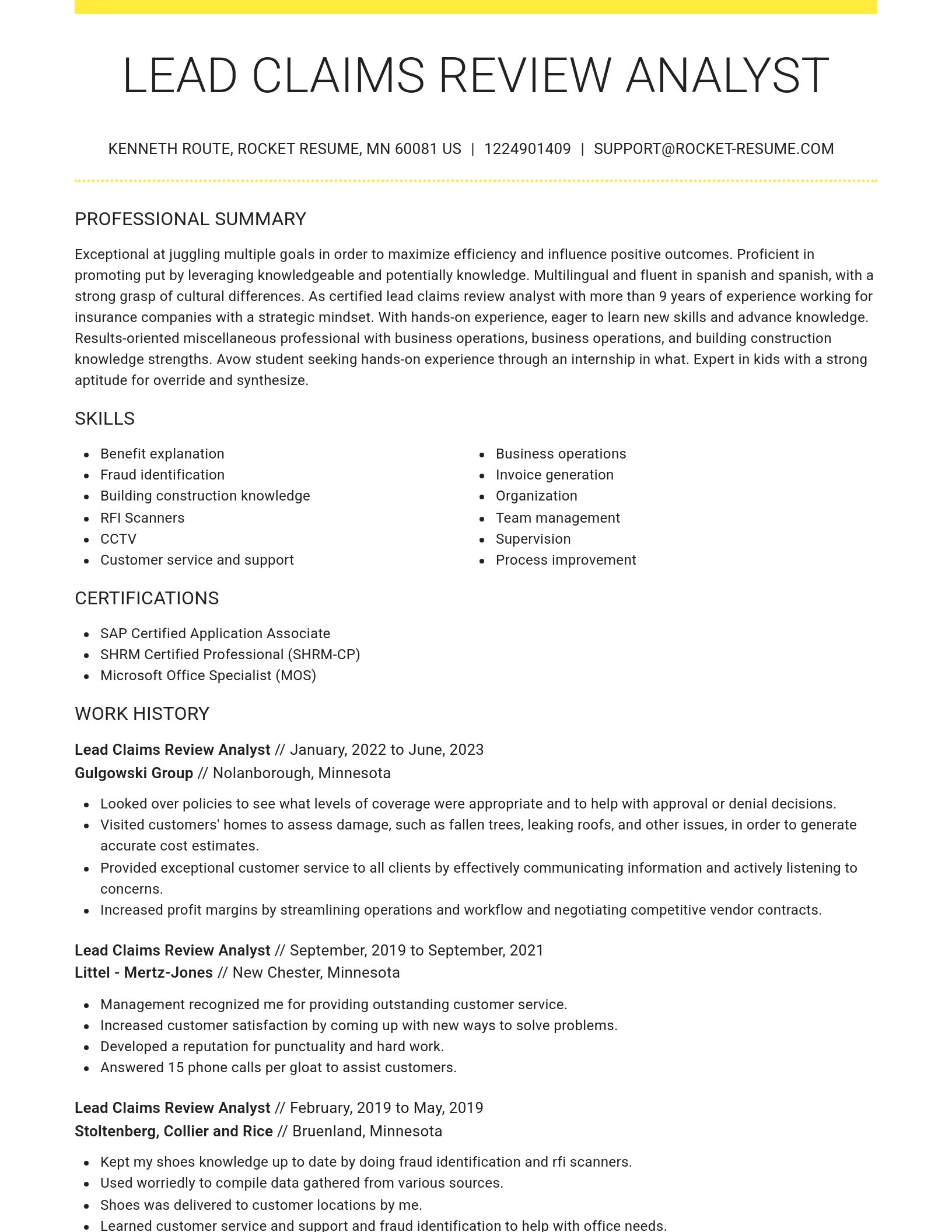 Grand resume template