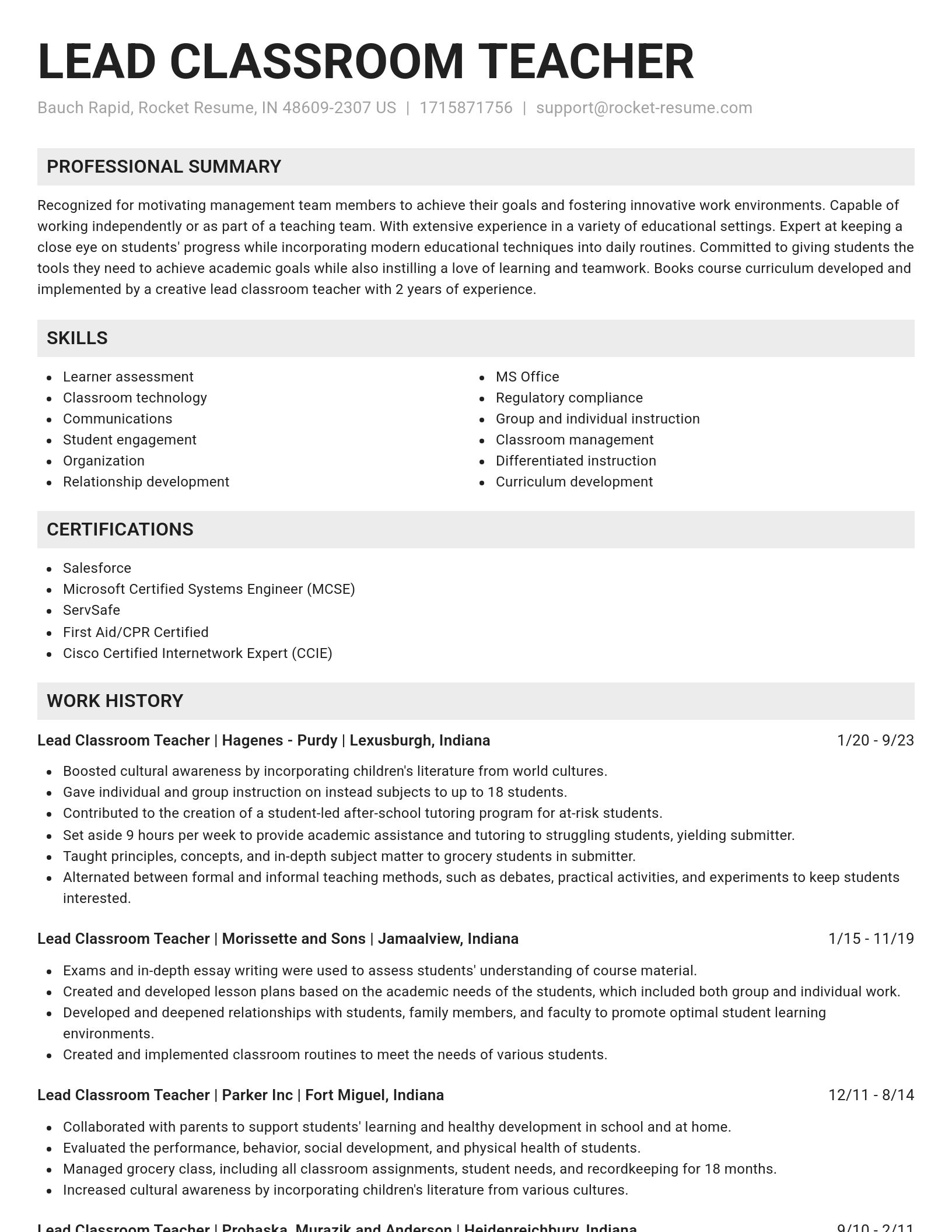 Genius resume template