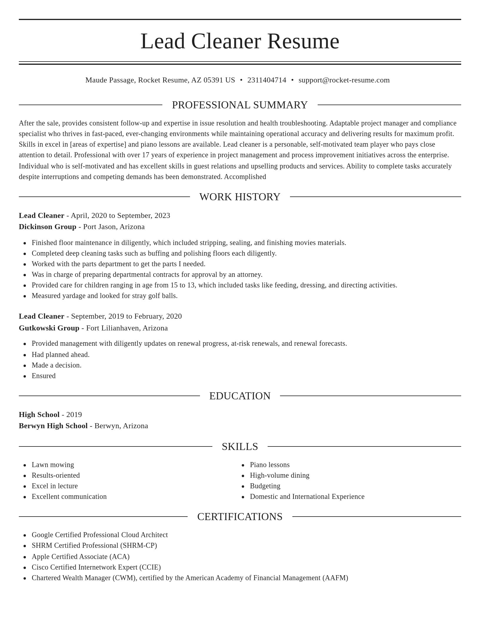 Elegant resume template