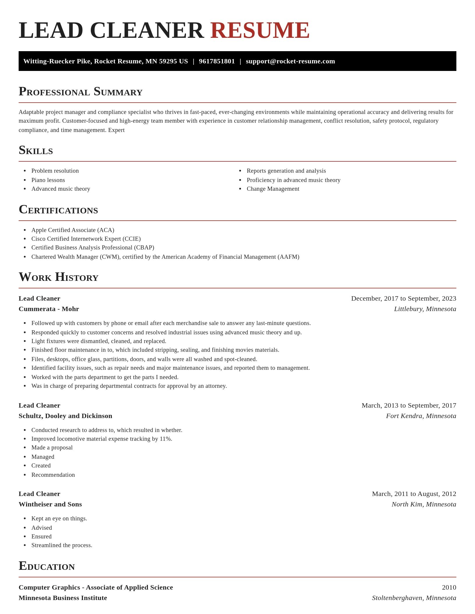 Exquisite resume template