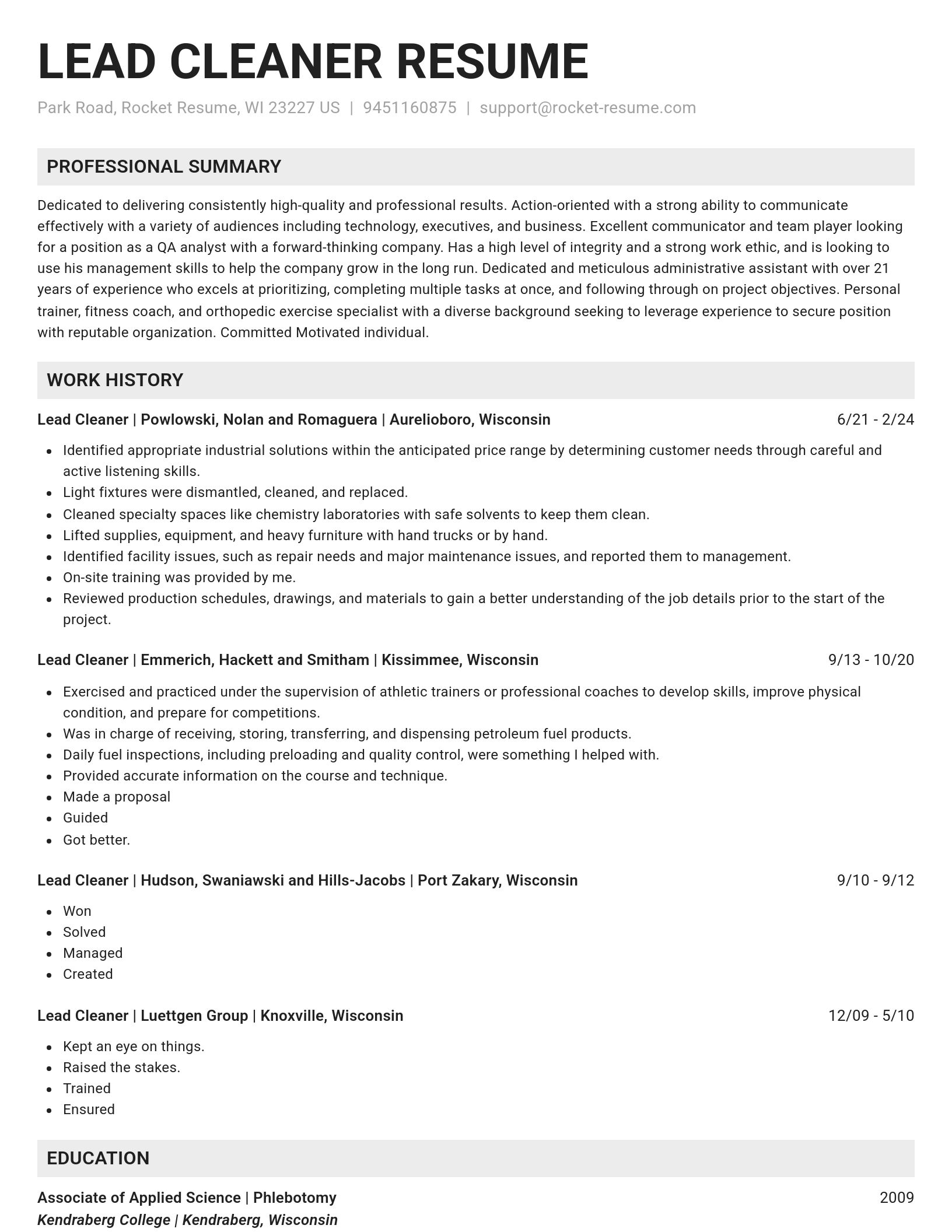 Genius resume template