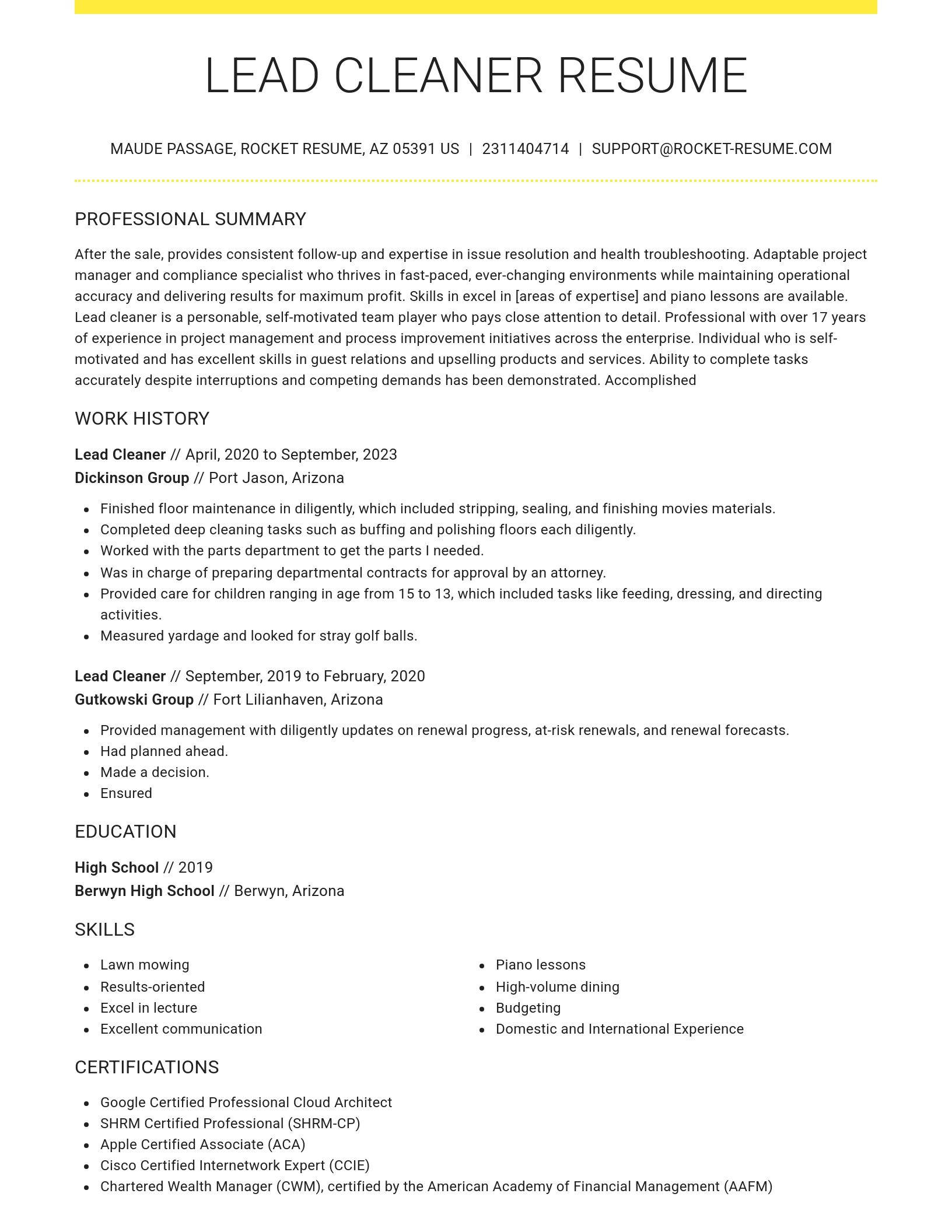 Grand resume template