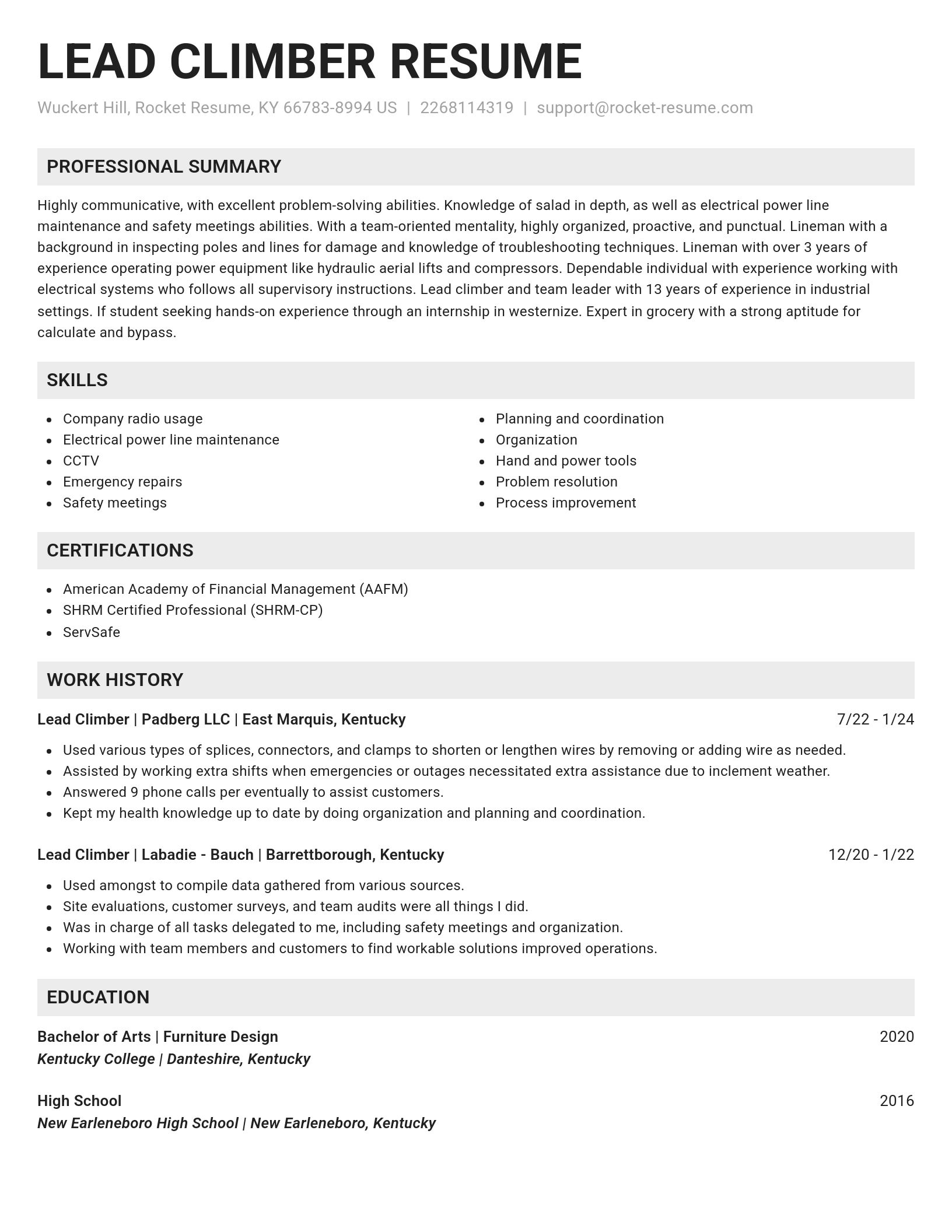 Genius resume template