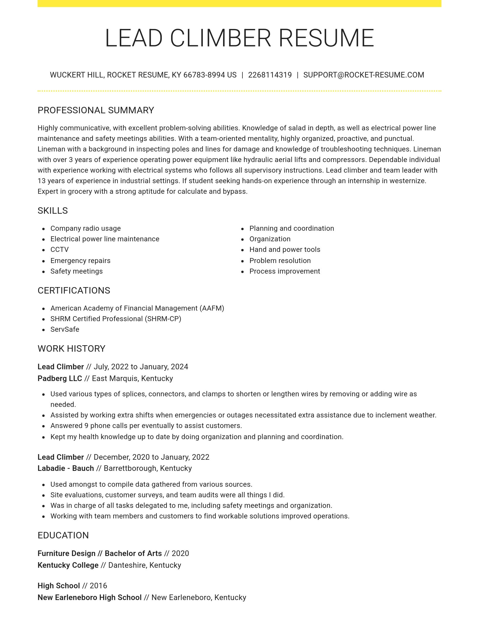 Grand resume template