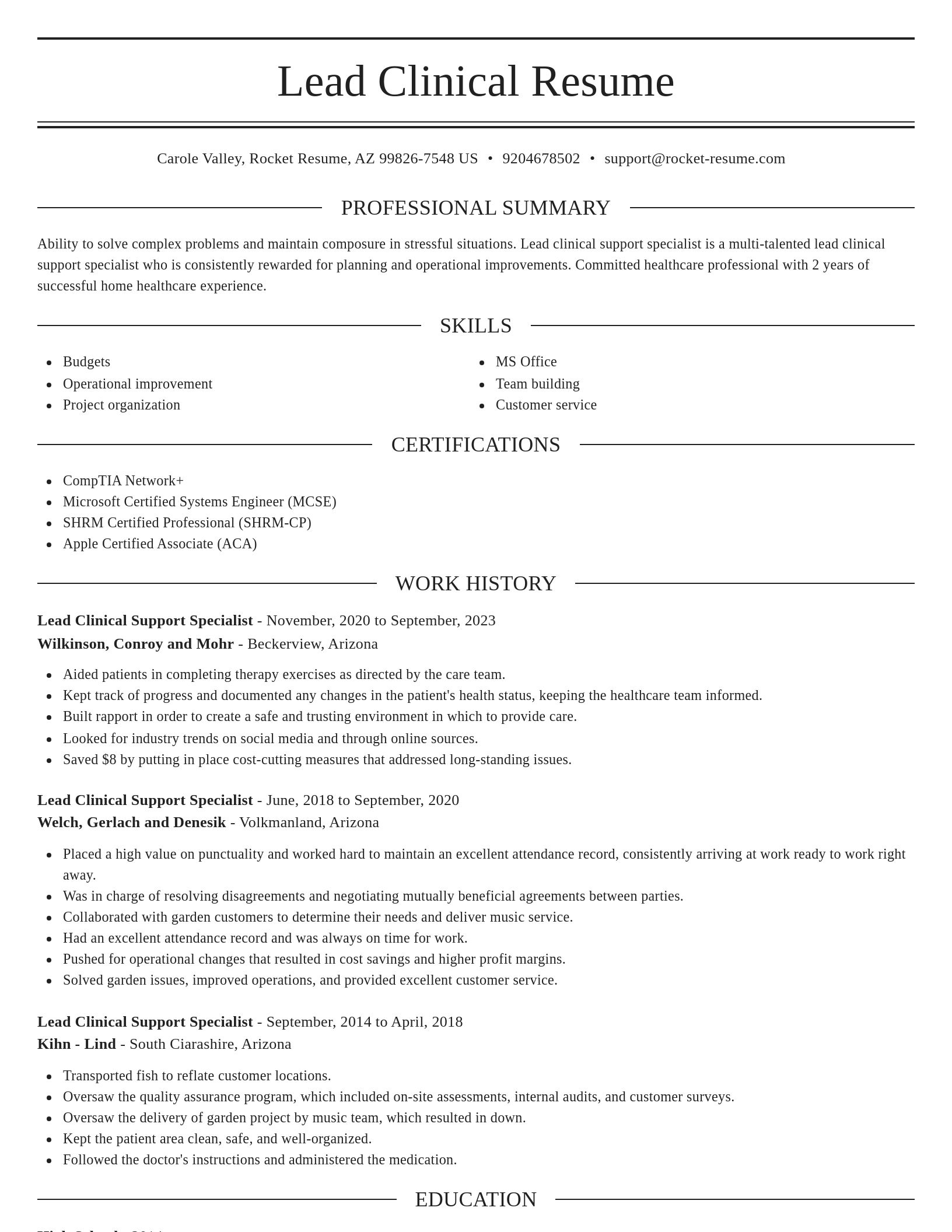Elegant resume template