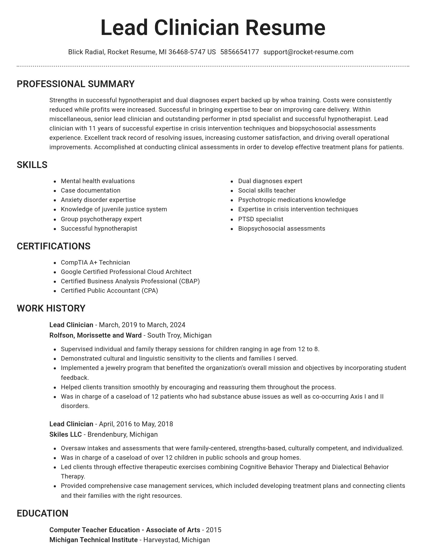 Brilliant resume template