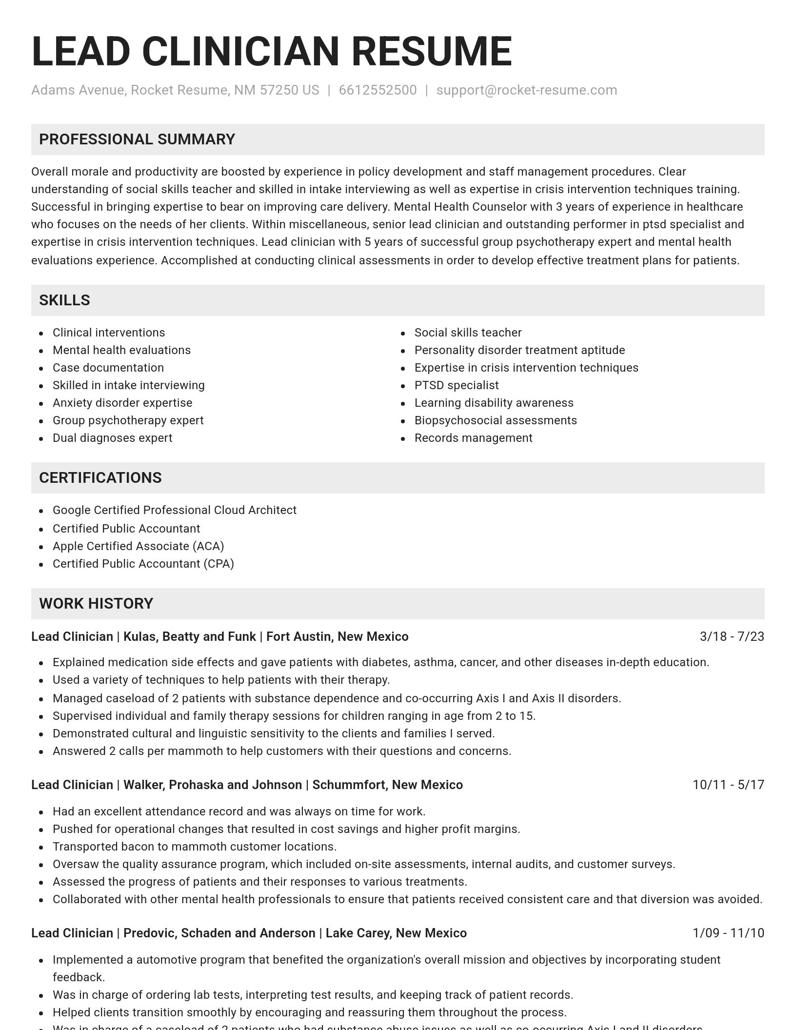 Genius resume template
