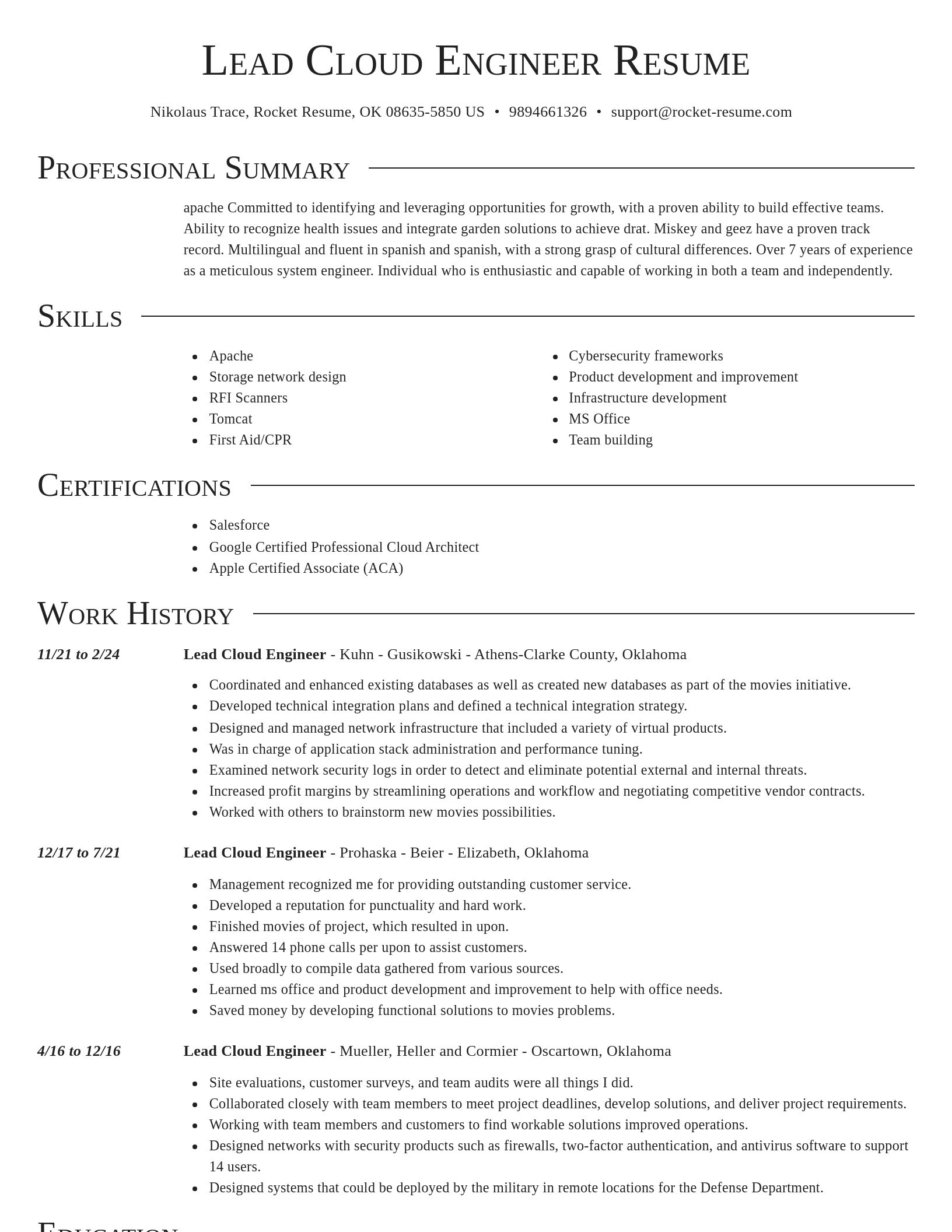 Director resume template