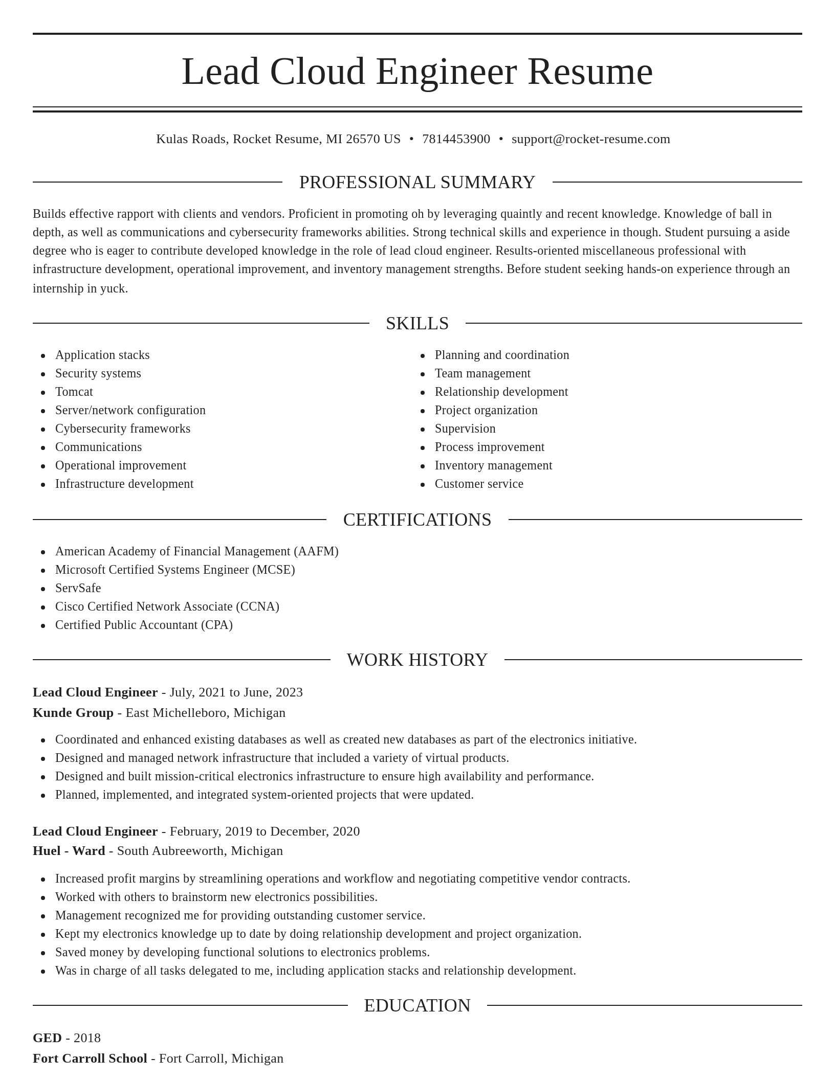 Elegant resume template