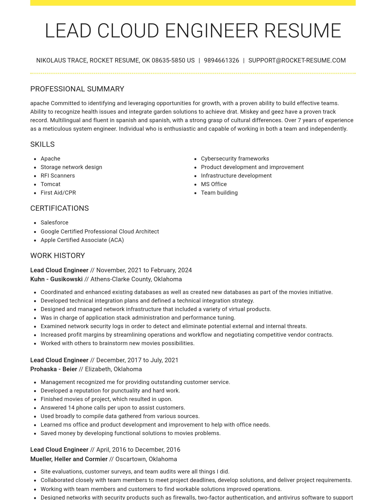 Grand resume template