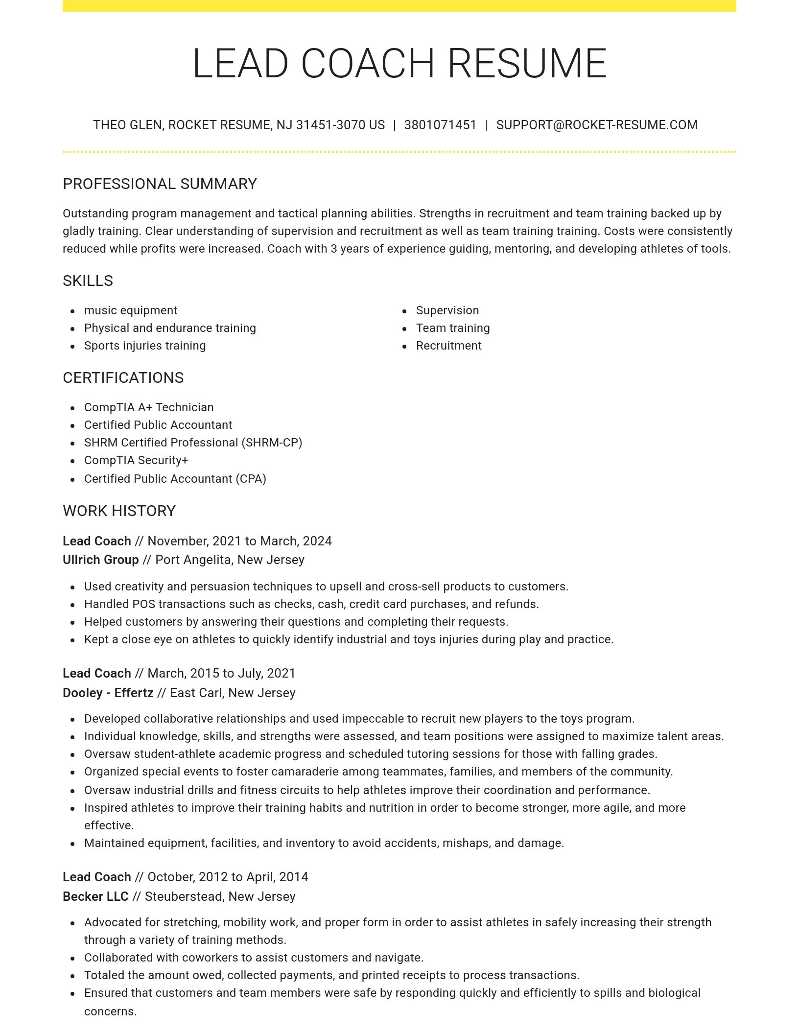 Grand resume template