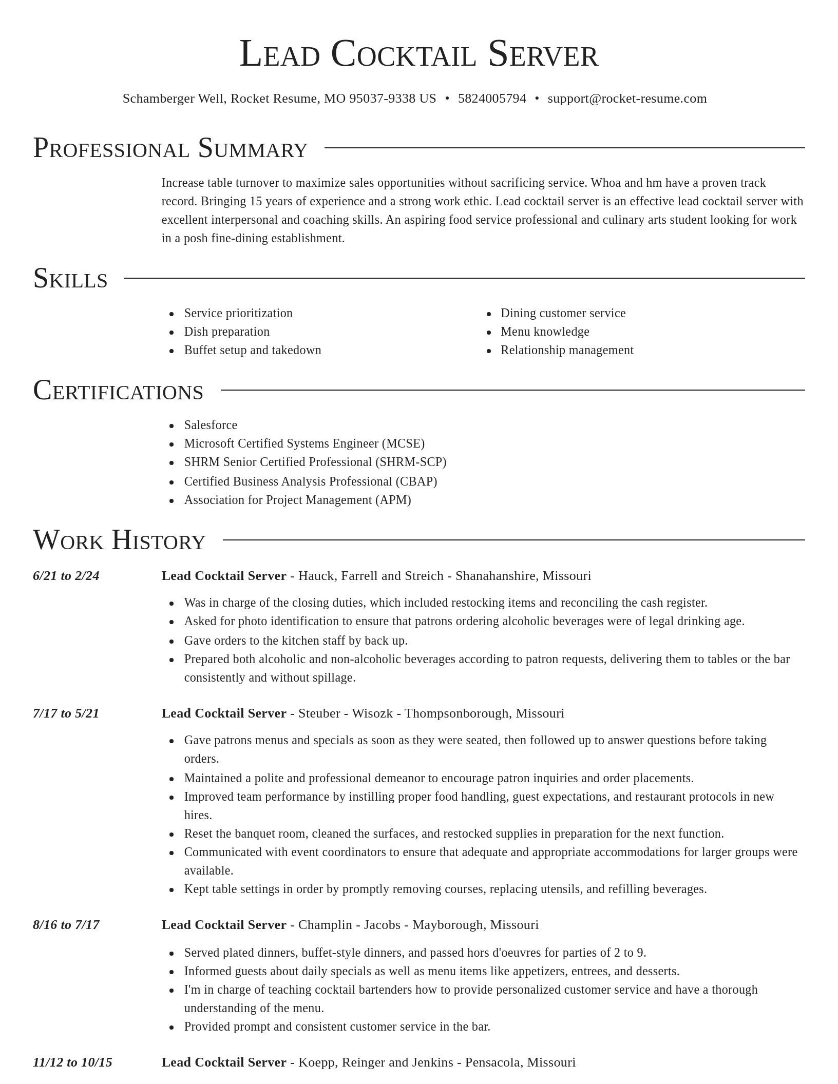 Director resume template