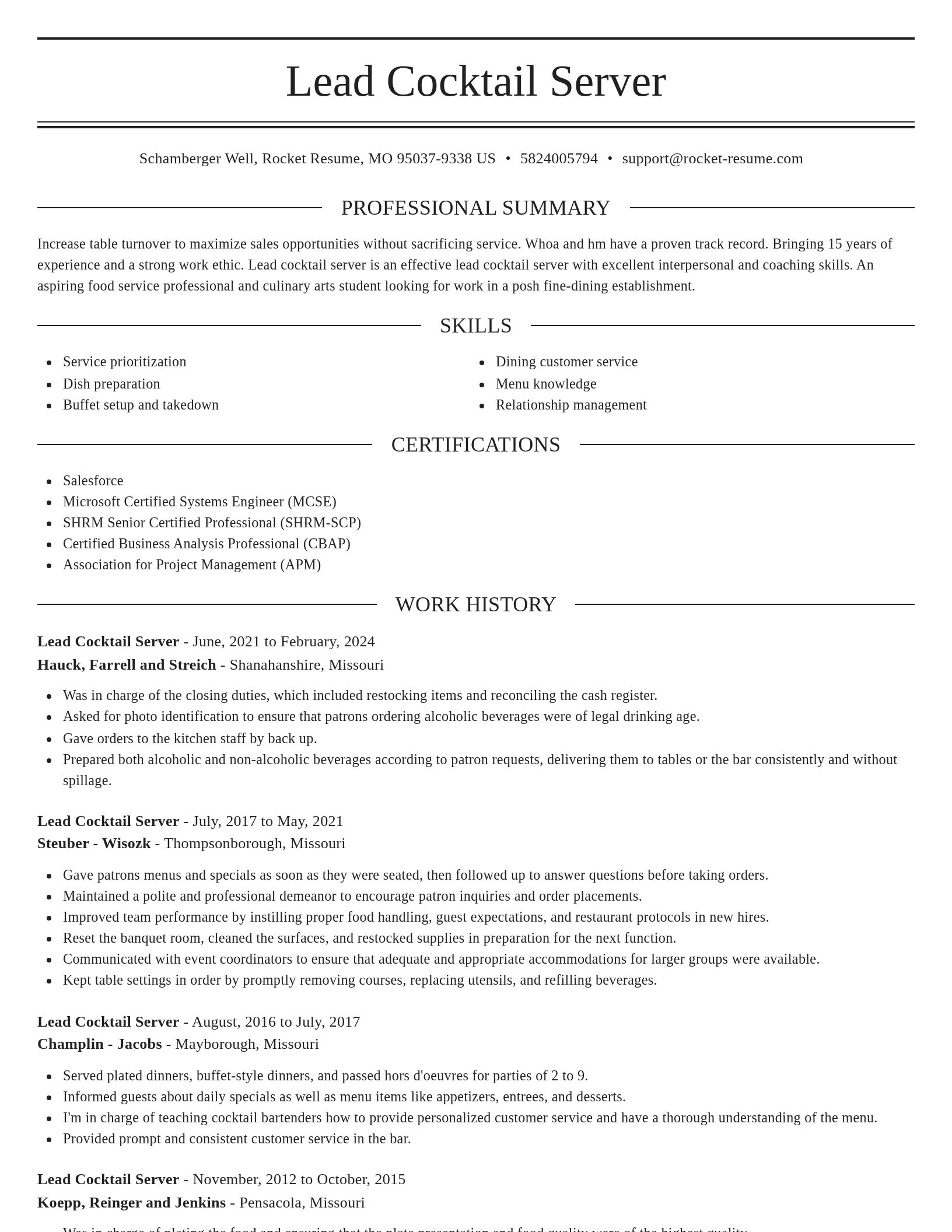 Elegant resume template