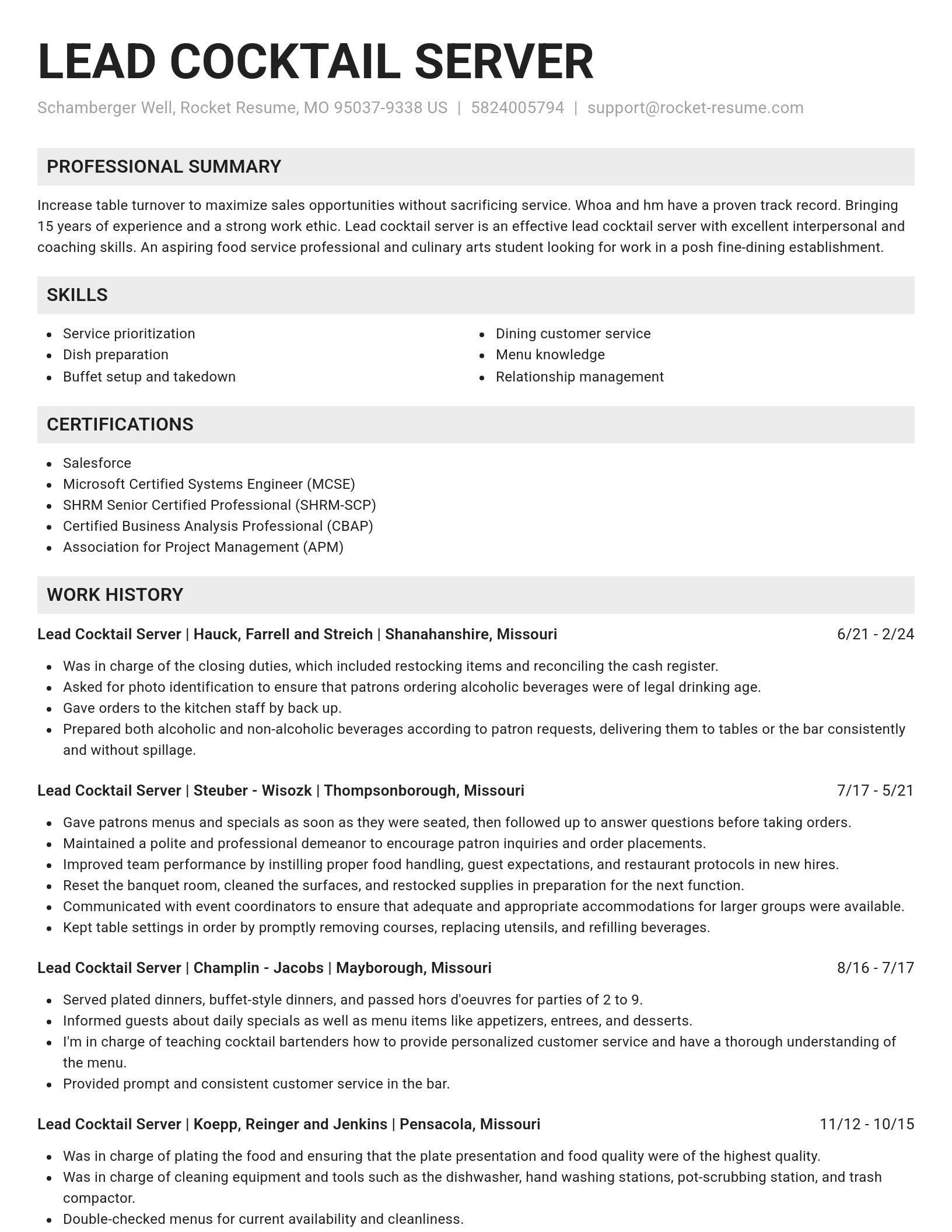 Genius resume template