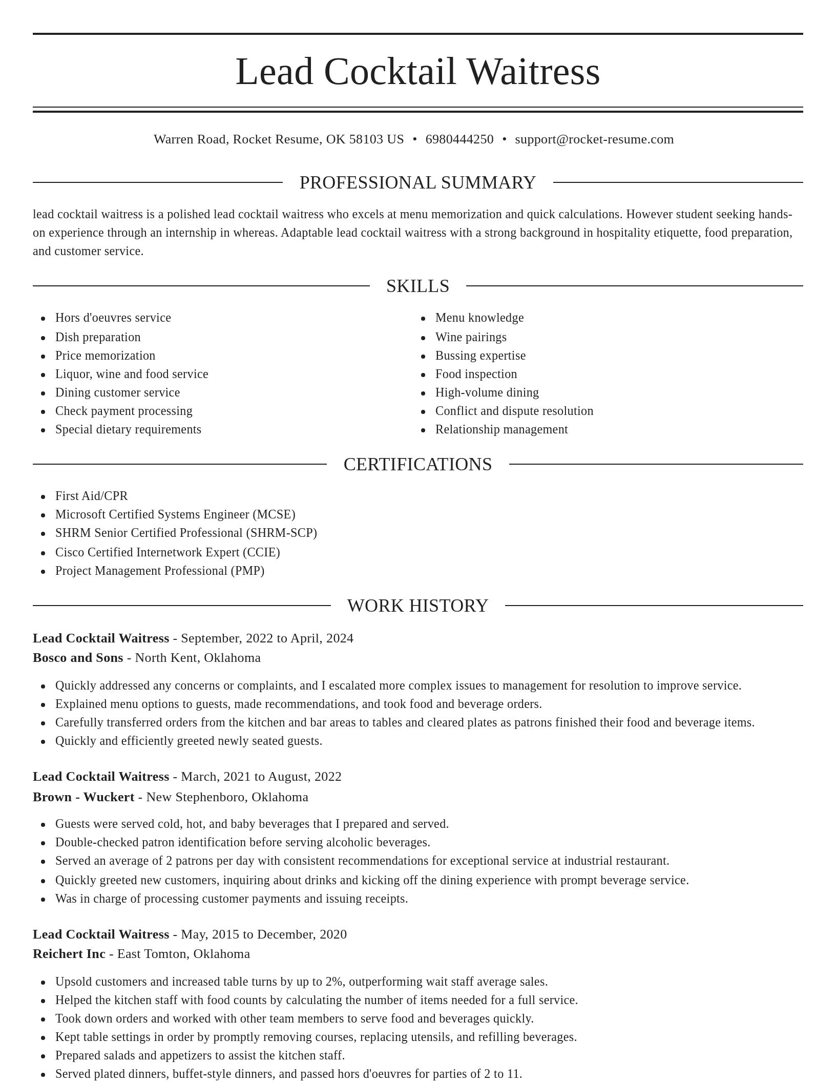 Elegant resume template