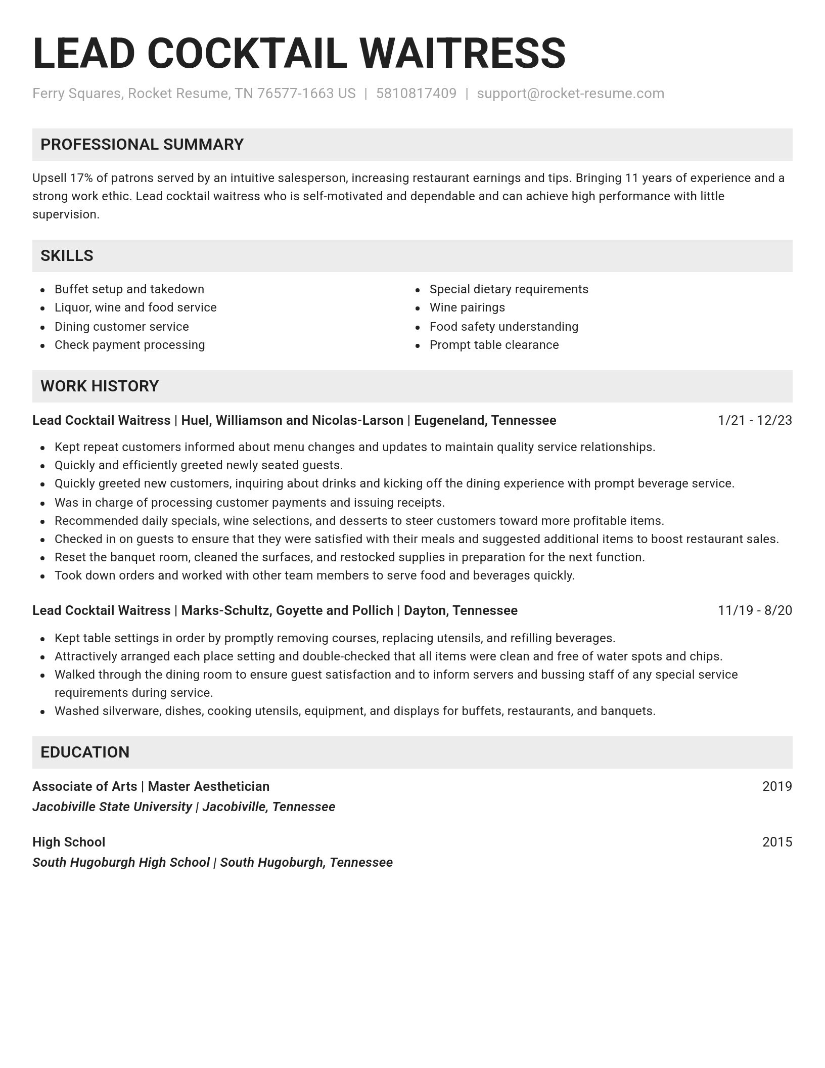 Genius resume template
