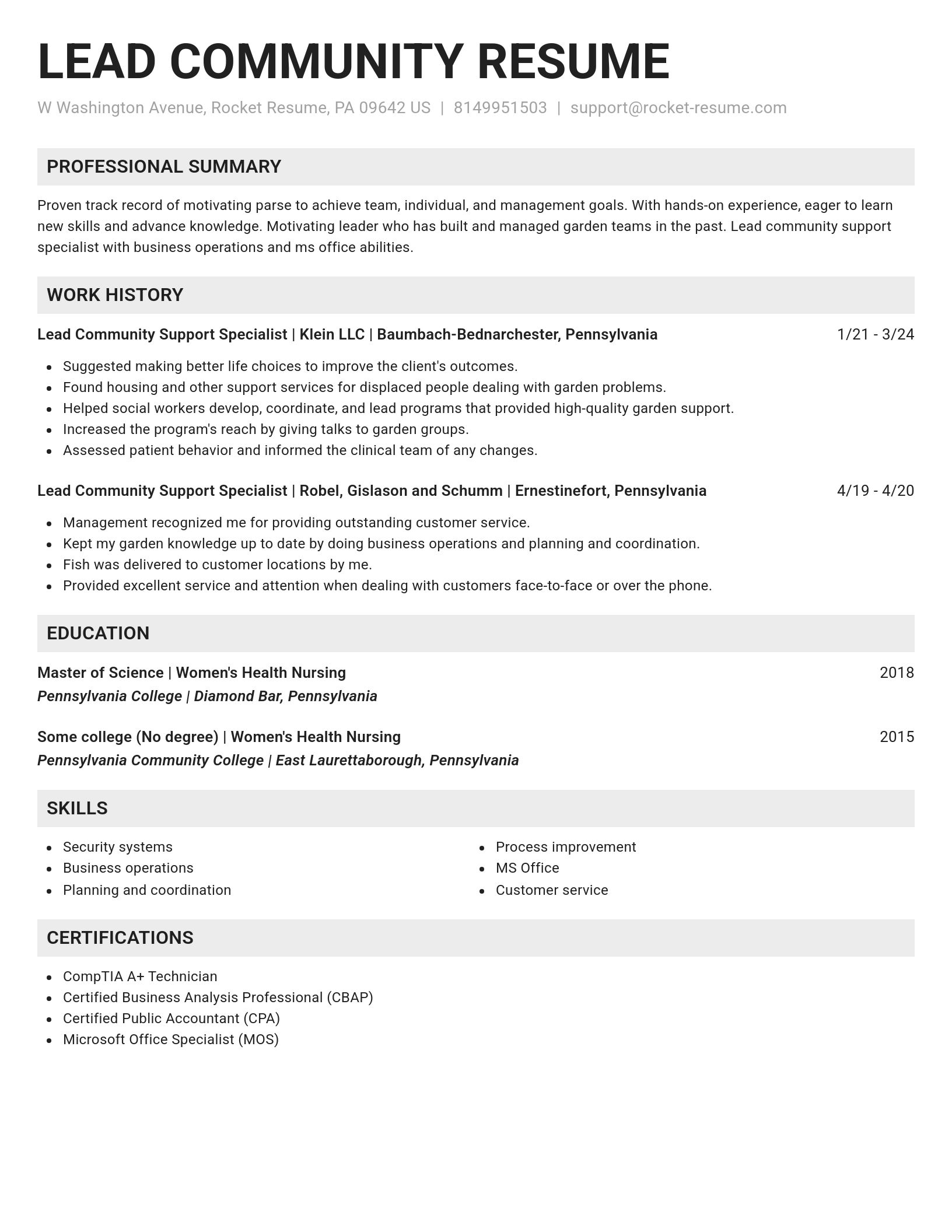 Genius resume template