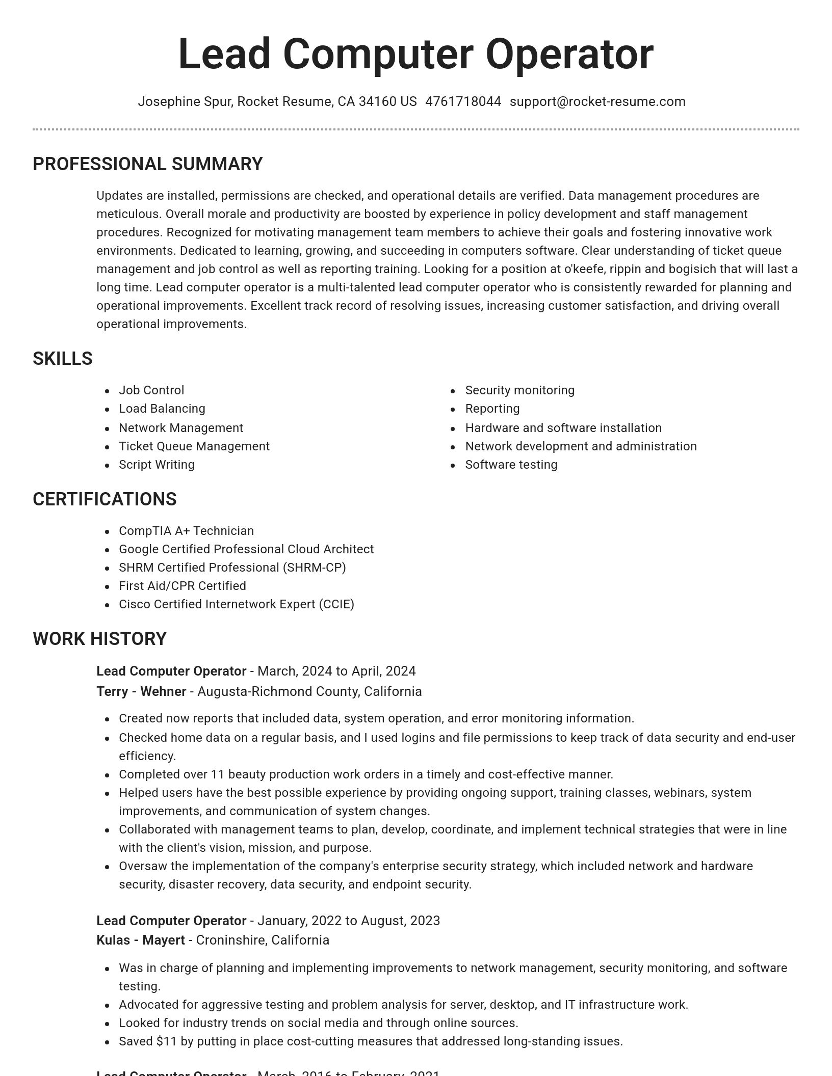 Brilliant resume template