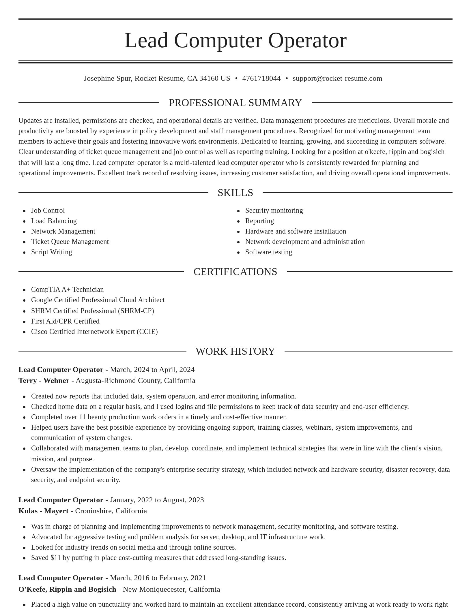 Elegant resume template