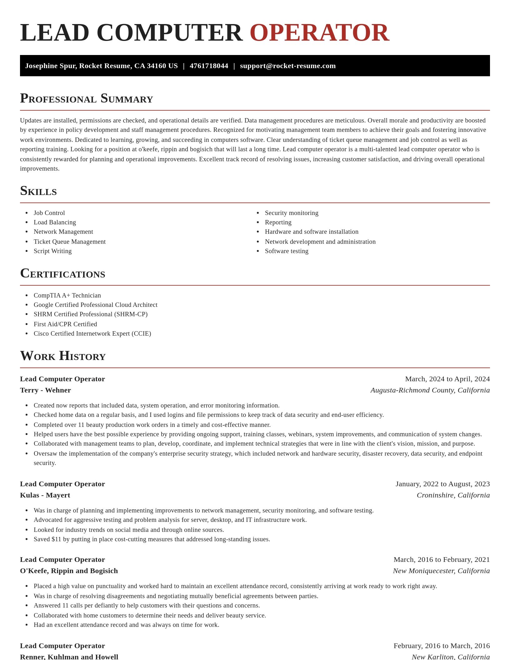 Exquisite resume template