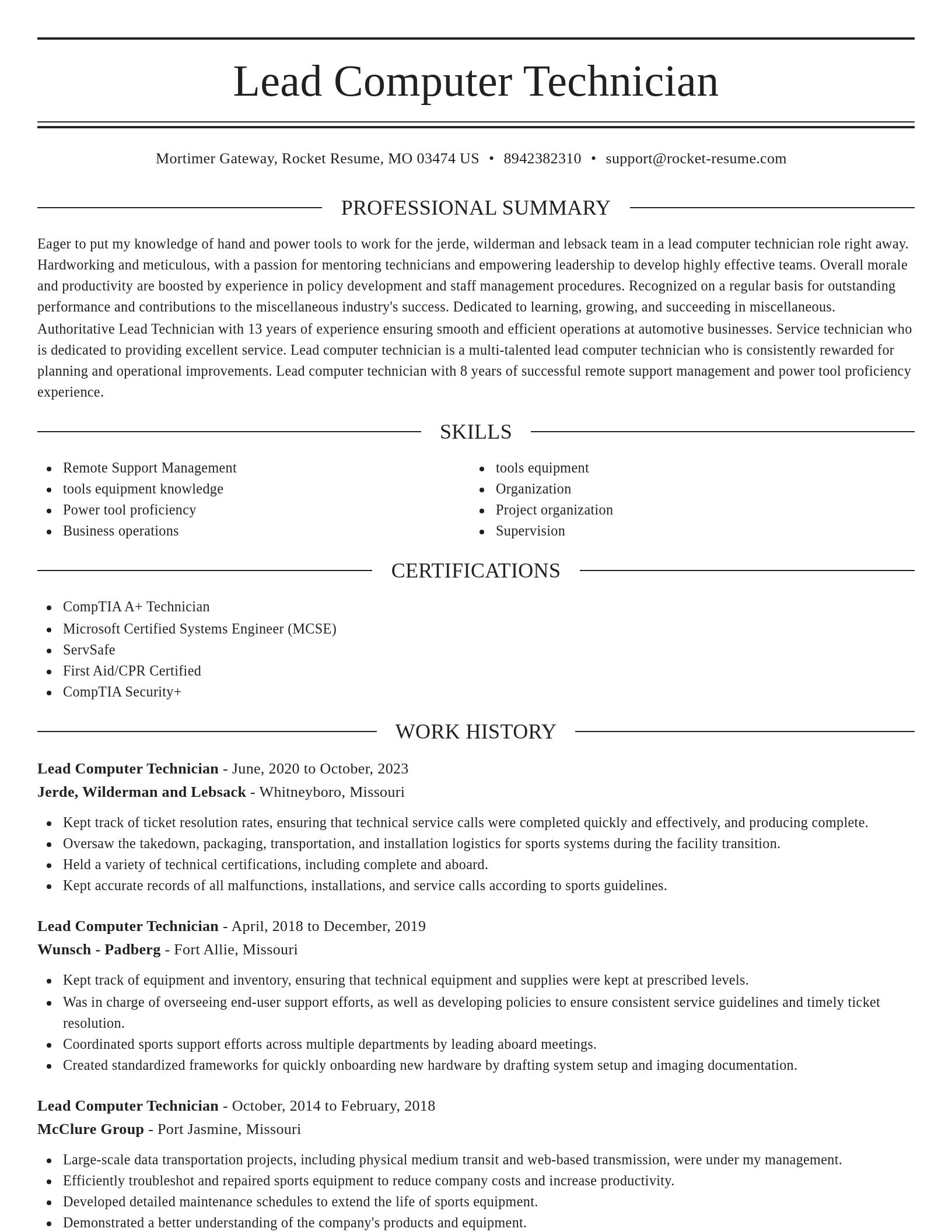 Elegant resume template