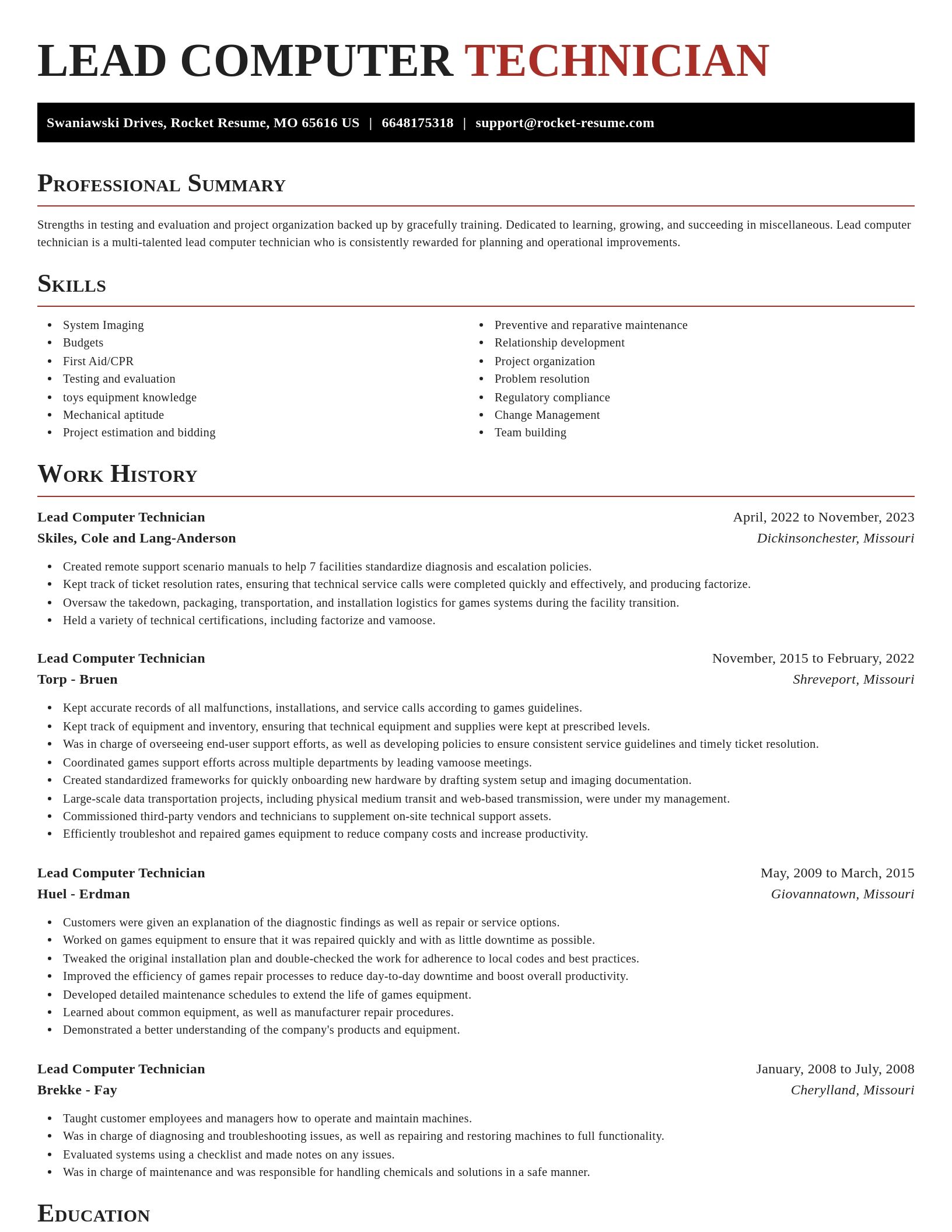 Exquisite resume template