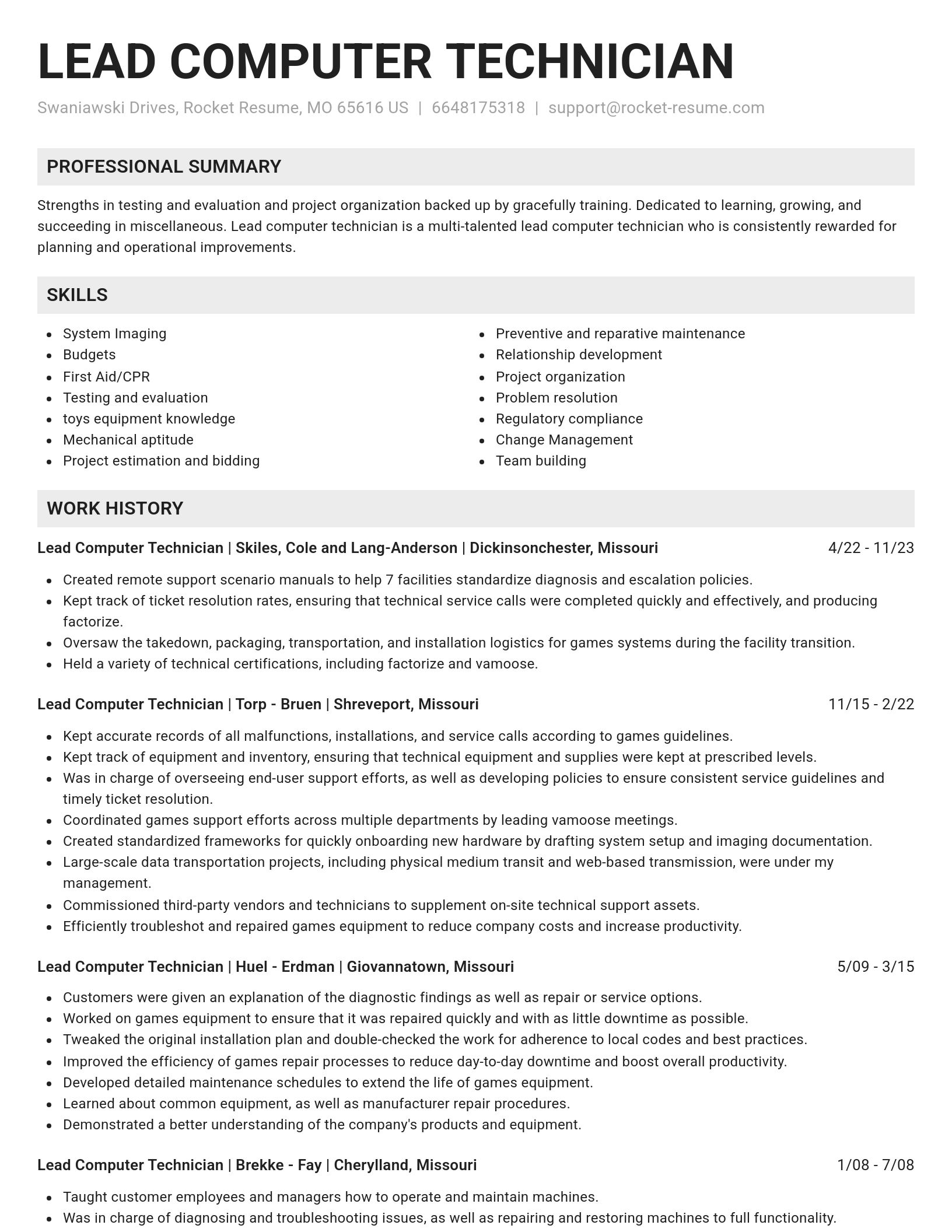 Genius resume template