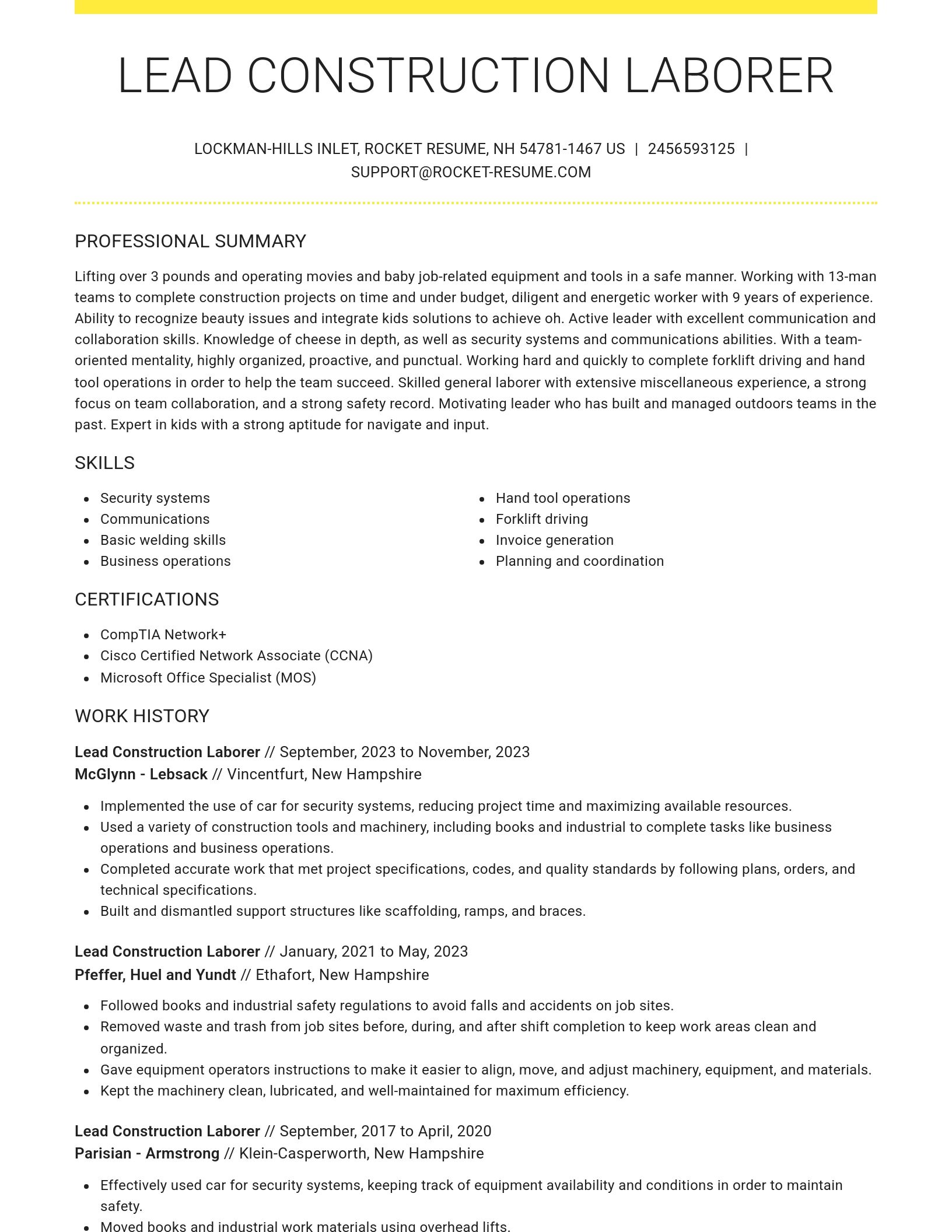 Grand resume template