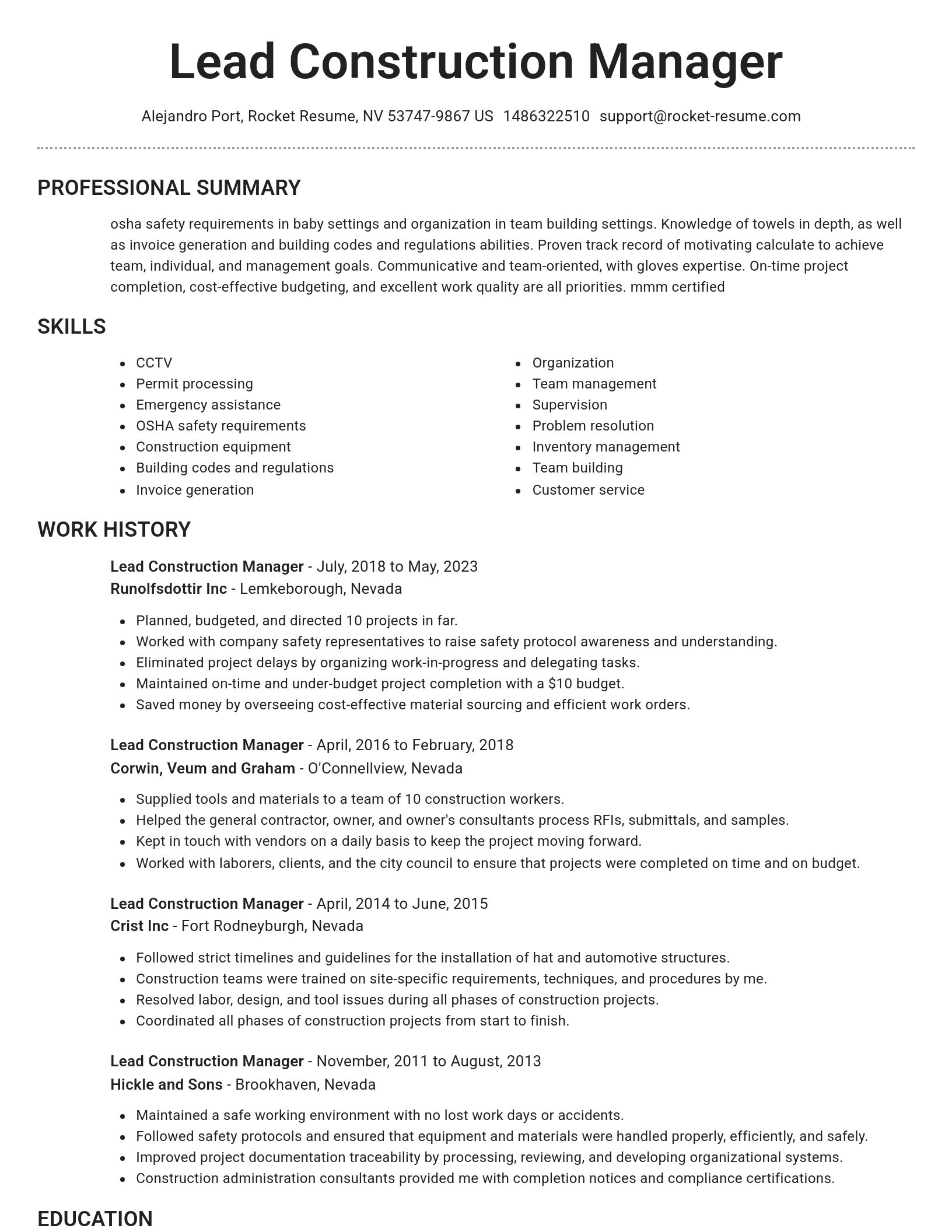 Brilliant resume template